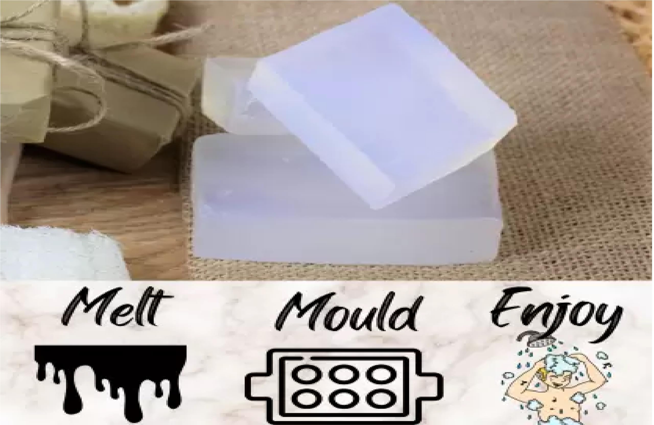 MIHAI Ultra Soap Base - 100% Natural Glycerin Soap for Moisturizing, Melt & Pour (500g) - Perfect for DIY Soap Making, Handcrafted Gifts & Skin Care