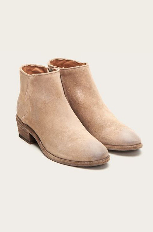 Carson Piping Bootie - Women's Beige Multi Color Ankle Boots for Casual Wear & Everyday Comfort