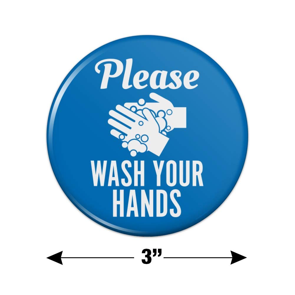 Please Wash Your Hands Refrigerator Magnet - Funny Kitchen Decor for Fridge, Office & Home - Perfect for Reminders, Memos & Organization