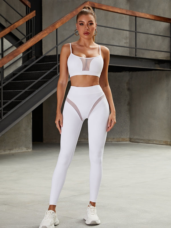 ZASUWA Women's Sexy Mesh High-Waisted Leggings for Workout, Yoga, and Fashion - Tummy Control & Hip Lift Design