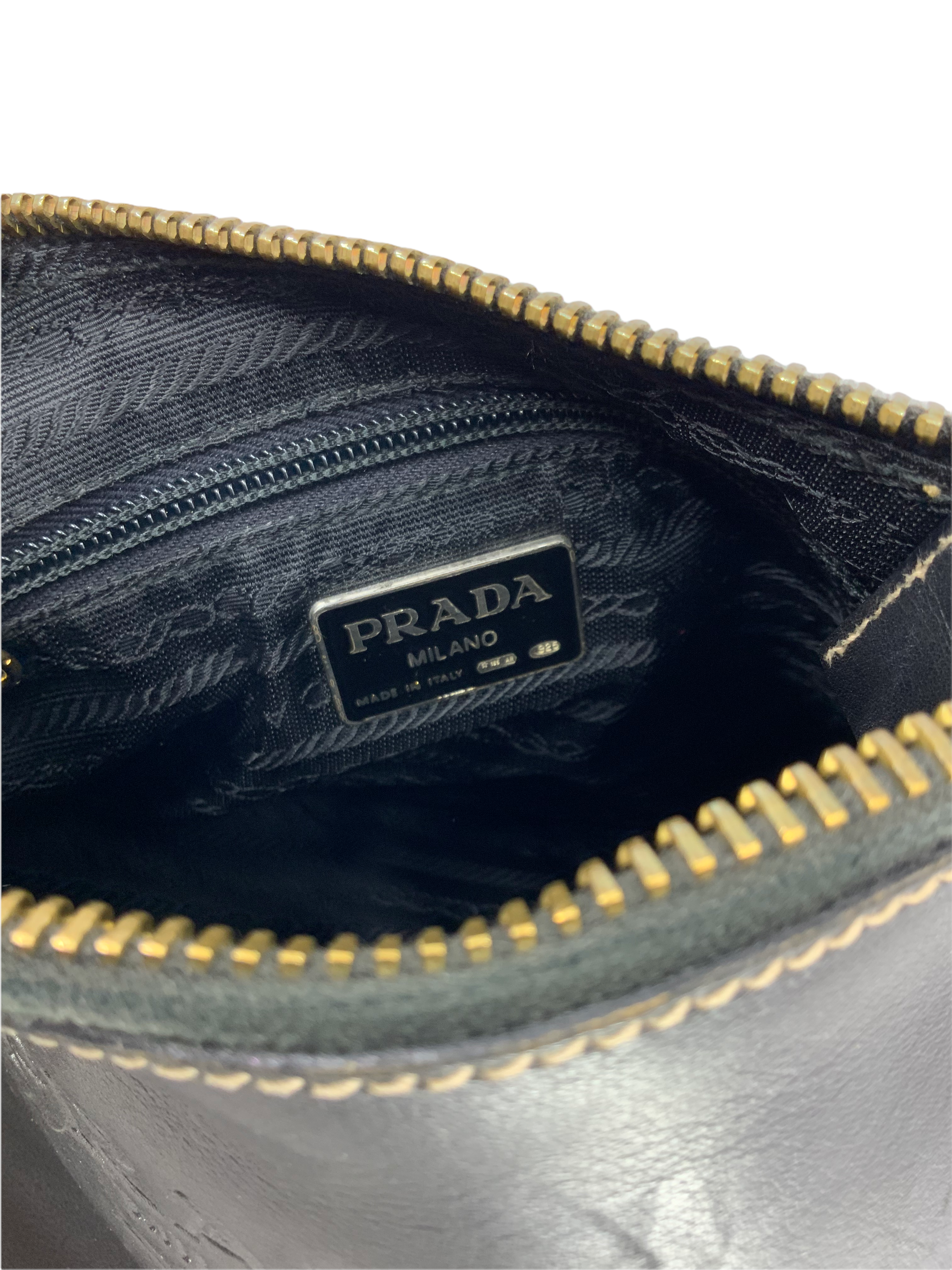 Prada Logo Embossed Leather Chain Link Shoulder Bag for Women | Luxury Designer Handbag | Perfect for Work, Evening Events & Everyday Use