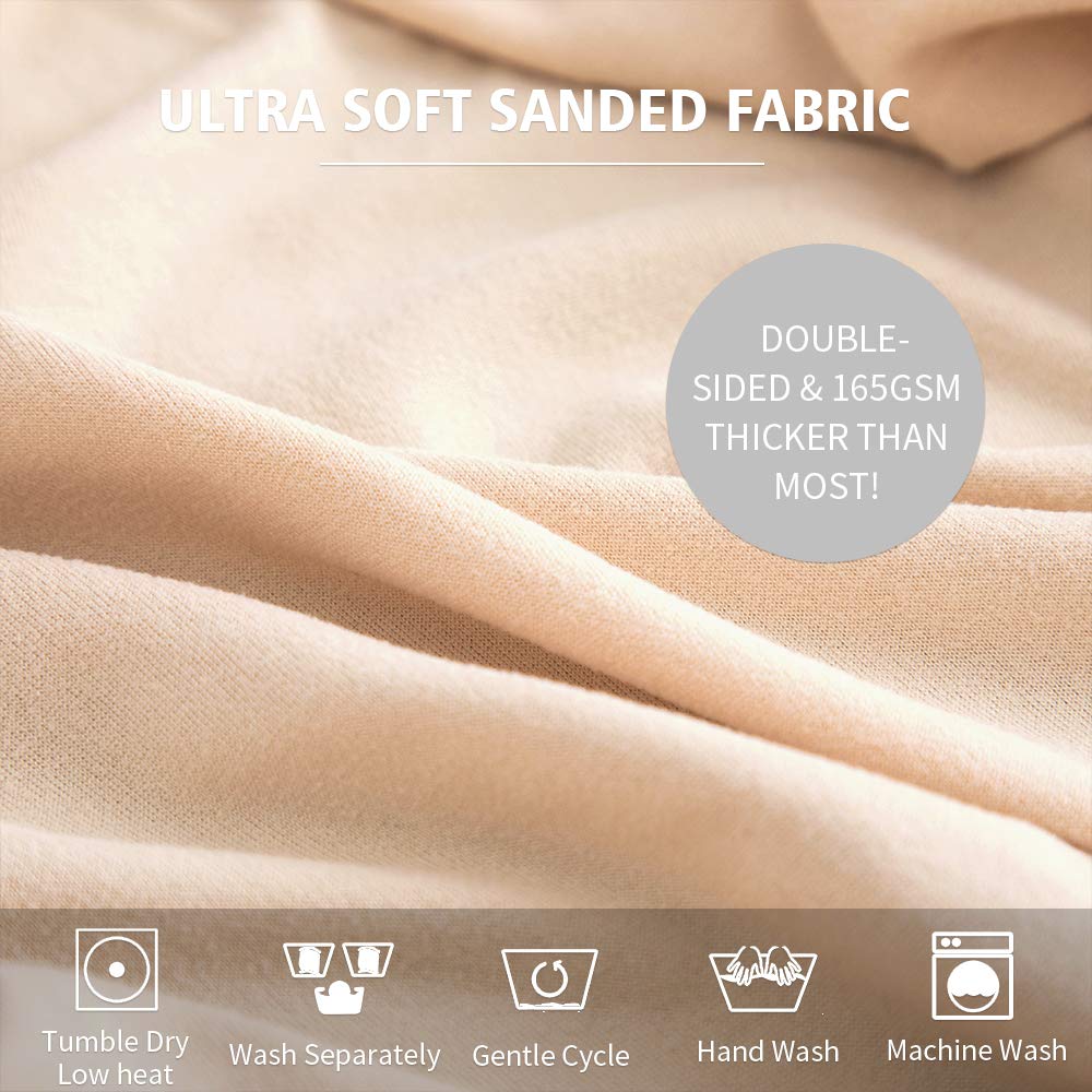 Stretchable Beige Dining Chair Seat Covers with Ties - 6 Pack Kitchen & Dining Room Chair Protectors - Perfect for Home, Office, Restaurants & Outdoor Use