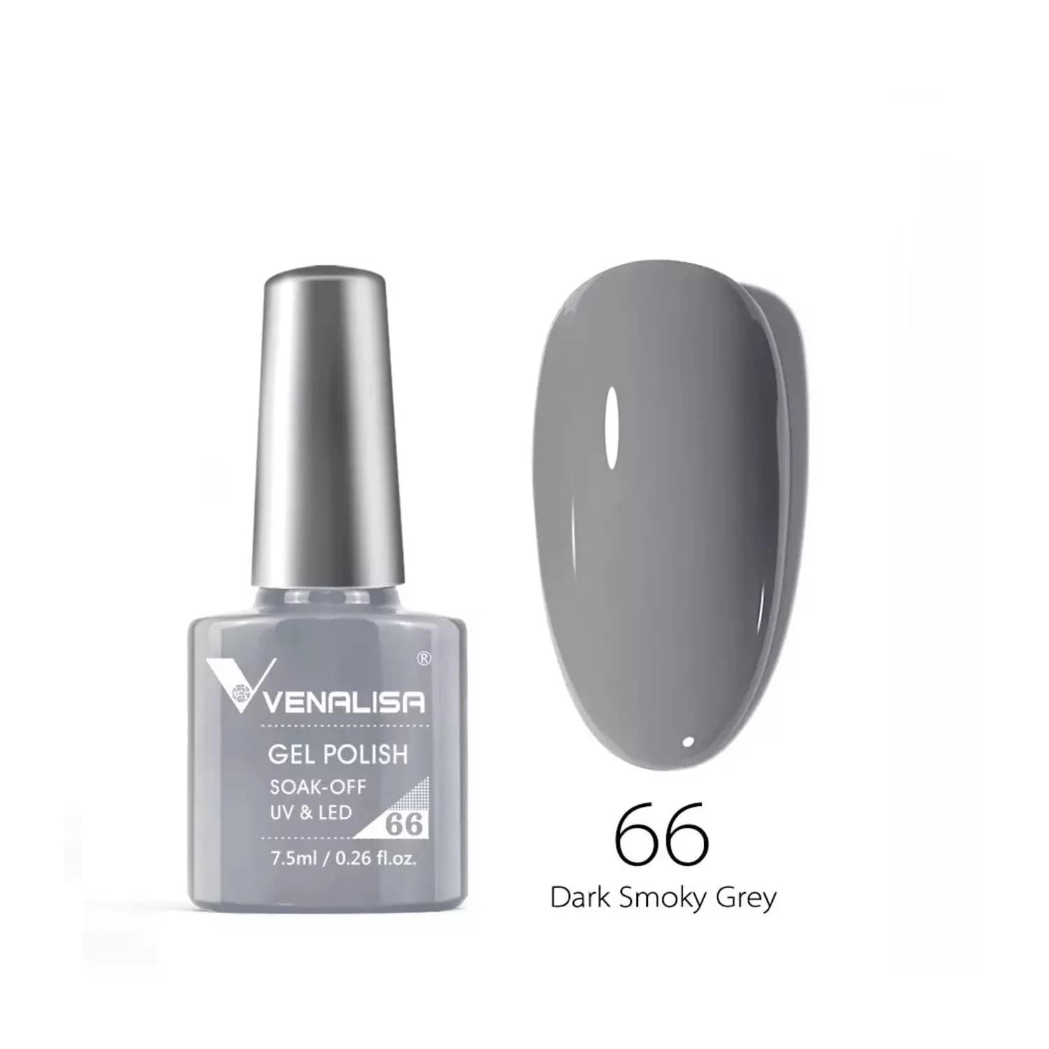 VENALISA 7.5ml #66 Soak Off UV LED Gel Nail Polish - Long Lasting Salon Quality Manicure Starter Kit for Nail Art - Perfect for Home, Salon & Party Use (Requires UV/LED Light to Cure)