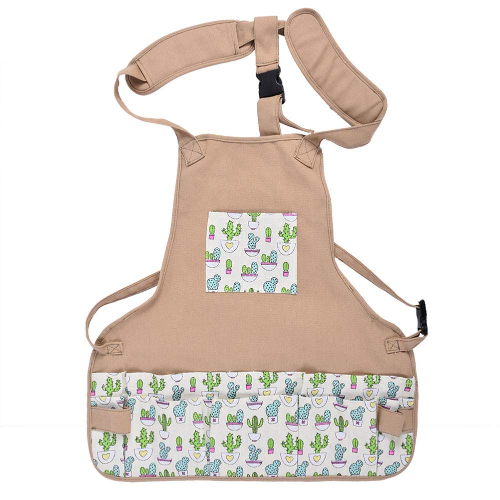 Entatial Multi-Pocket Gardening Apron for Women - Durable Canvas Work Apron with Tool Pockets - Perfect for Planting, Harvesting & Outdoor Gardening Activities