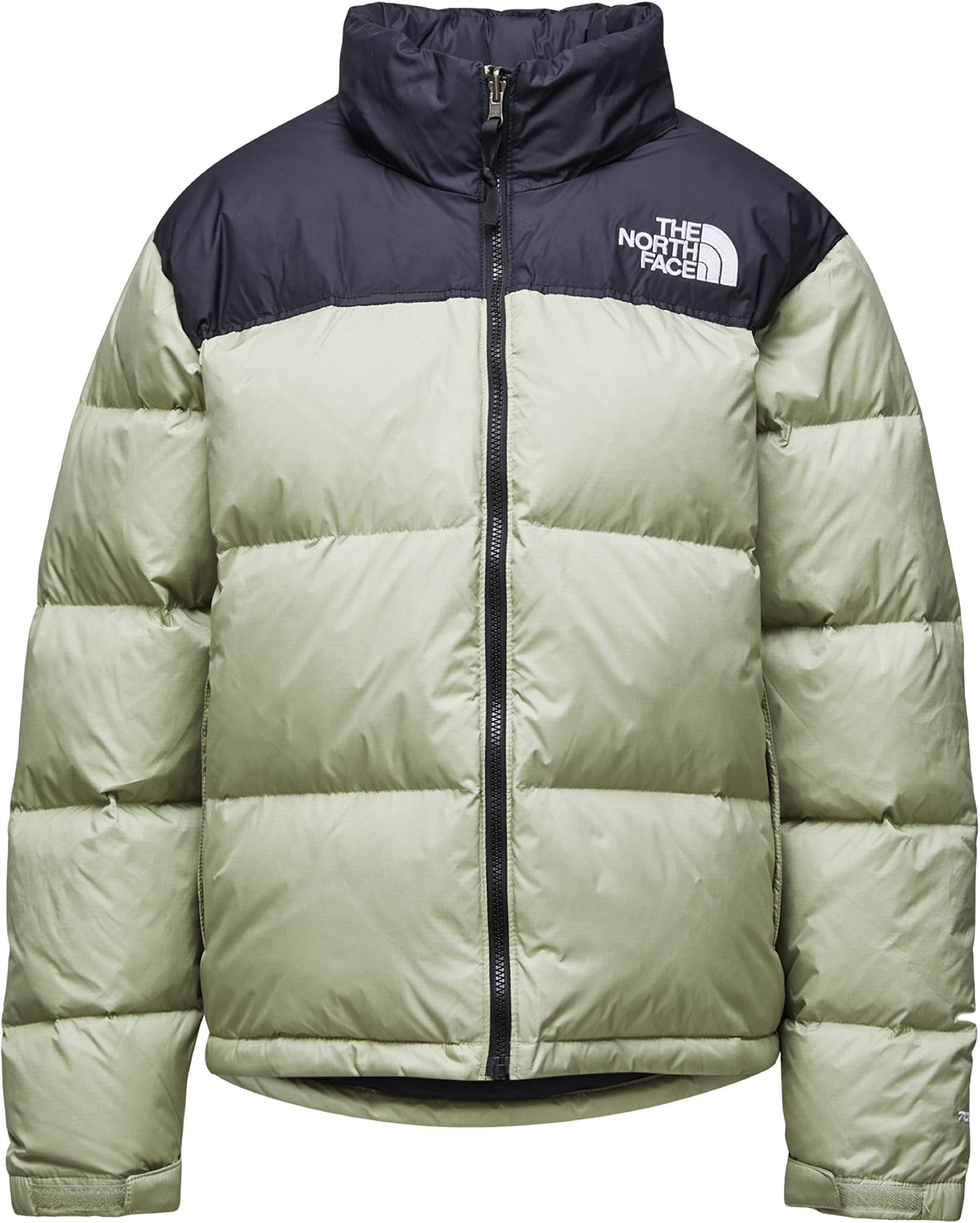 Women's Plus Size 1996 Retro Nuptse Down Puffer Jacket - Warm Winter Coat in Tea Green for Outdoor Activities & Casual Wear (1X, Regular Fit)