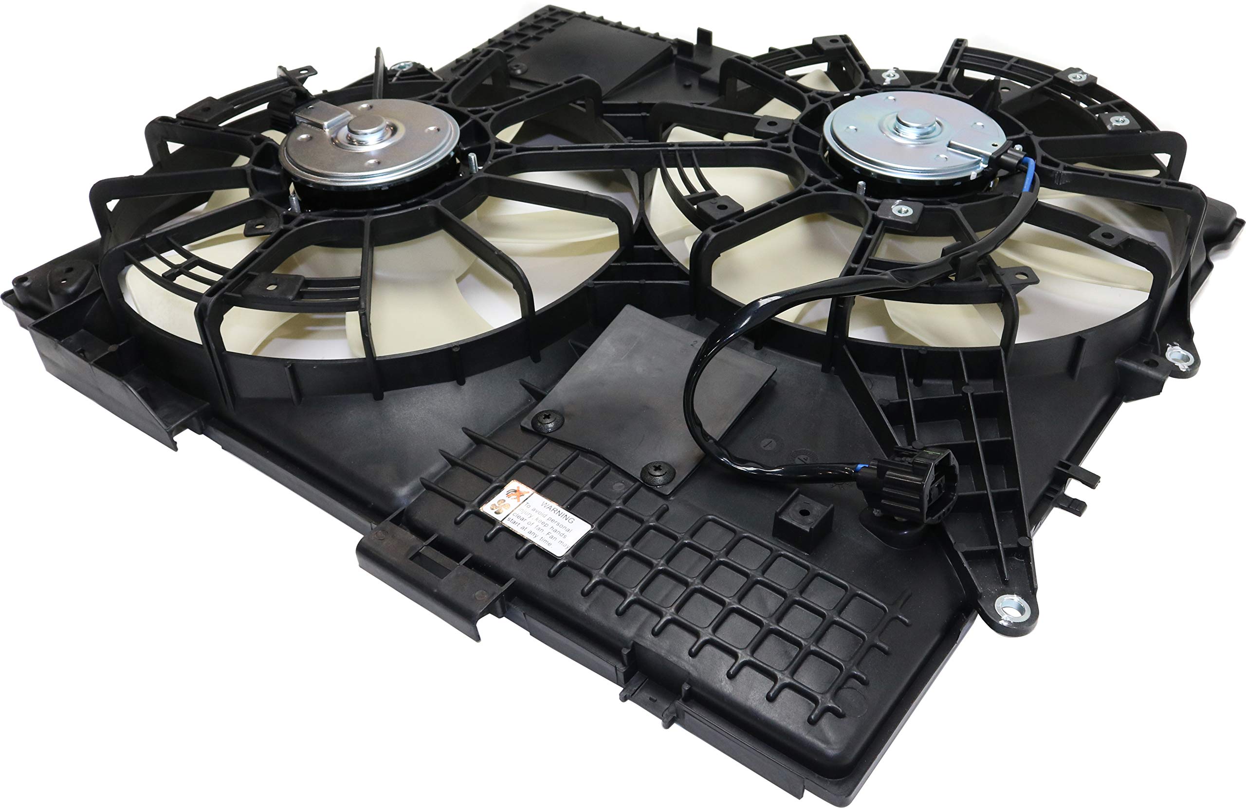 Go-Parts Radiator Fan Assembly Replacement for Cadillac SRX/STS 2004-2008, Compatible with 3.6L & 4.6L Engine Models (Non-Towing Package) - Perfect for Engine Cooling System Repair & Maintenance