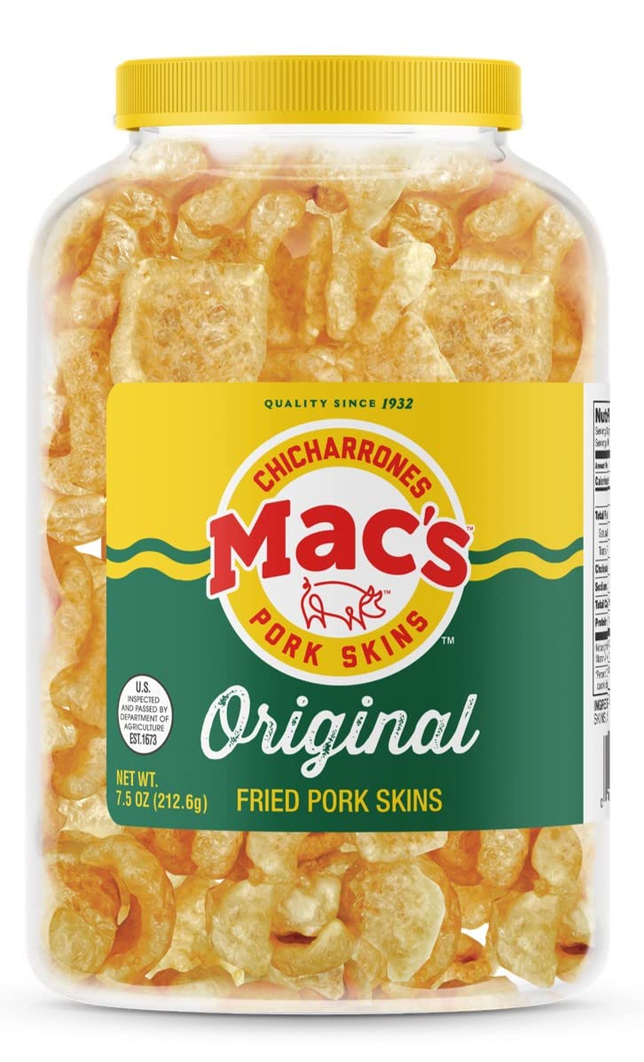 Mac's Pork Skin Canisters - Crunchy Pork Rinds Variety Pack (6 Flavors) | Keto & Low Carb Snacks | Perfect for Parties, Movie Nights & On-the-Go Snacking