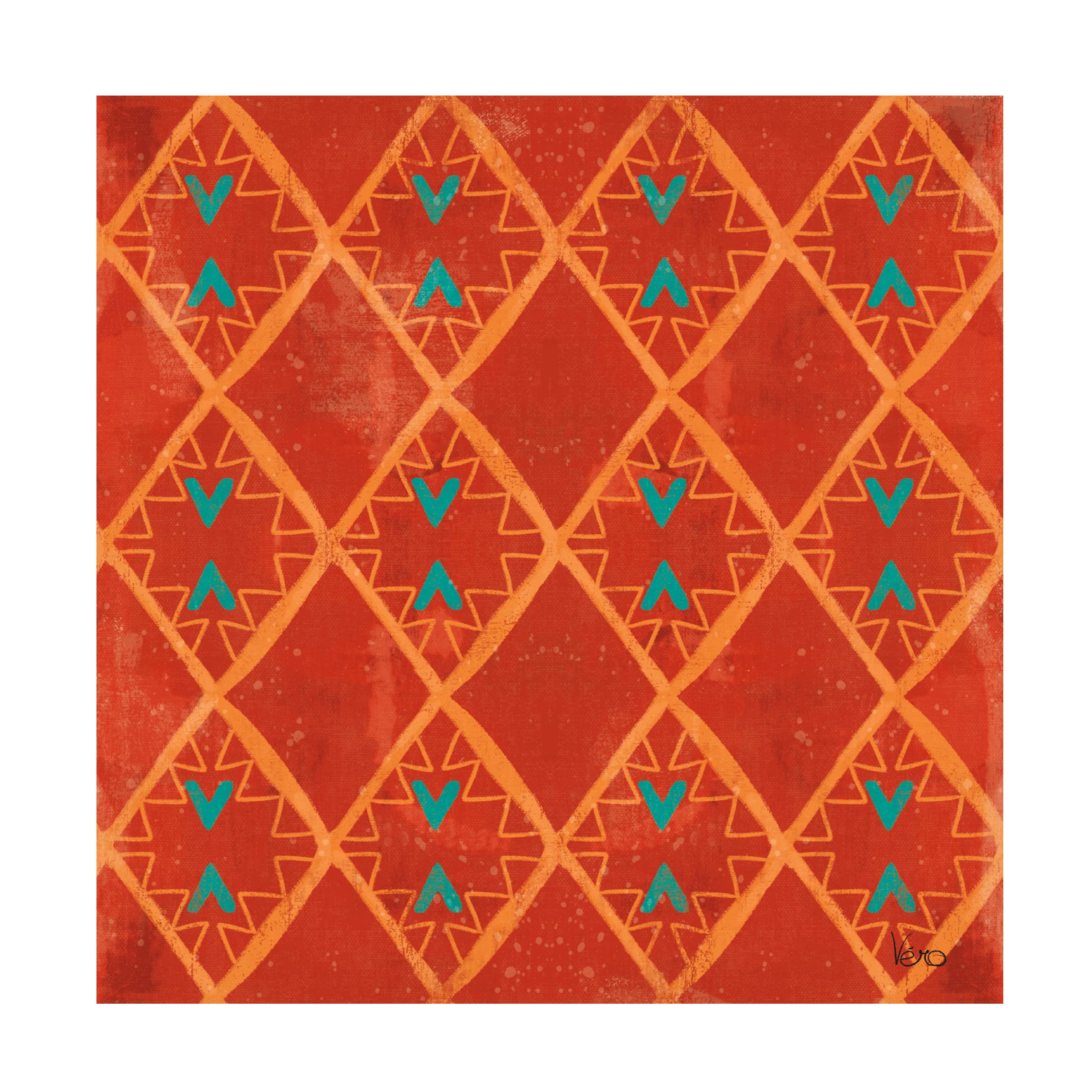Trademark Fine Art 'Good Vibes Pattern IV' Canvas Wall Art by Veronique Charron - Modern Abstract Painting for Living Room, Bedroom & Office Decor