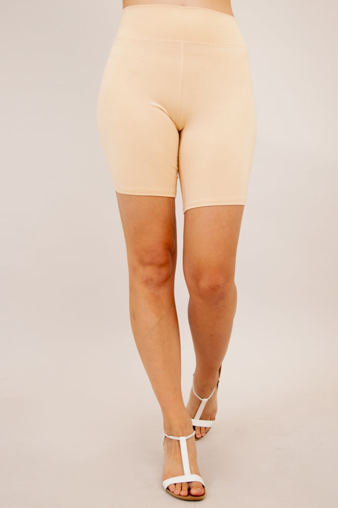 Hallie Women's Beige Bamboo Shorts - Soft & Breathable Summer Casual Shorts for Outdoor Activities, Yoga, and Travel