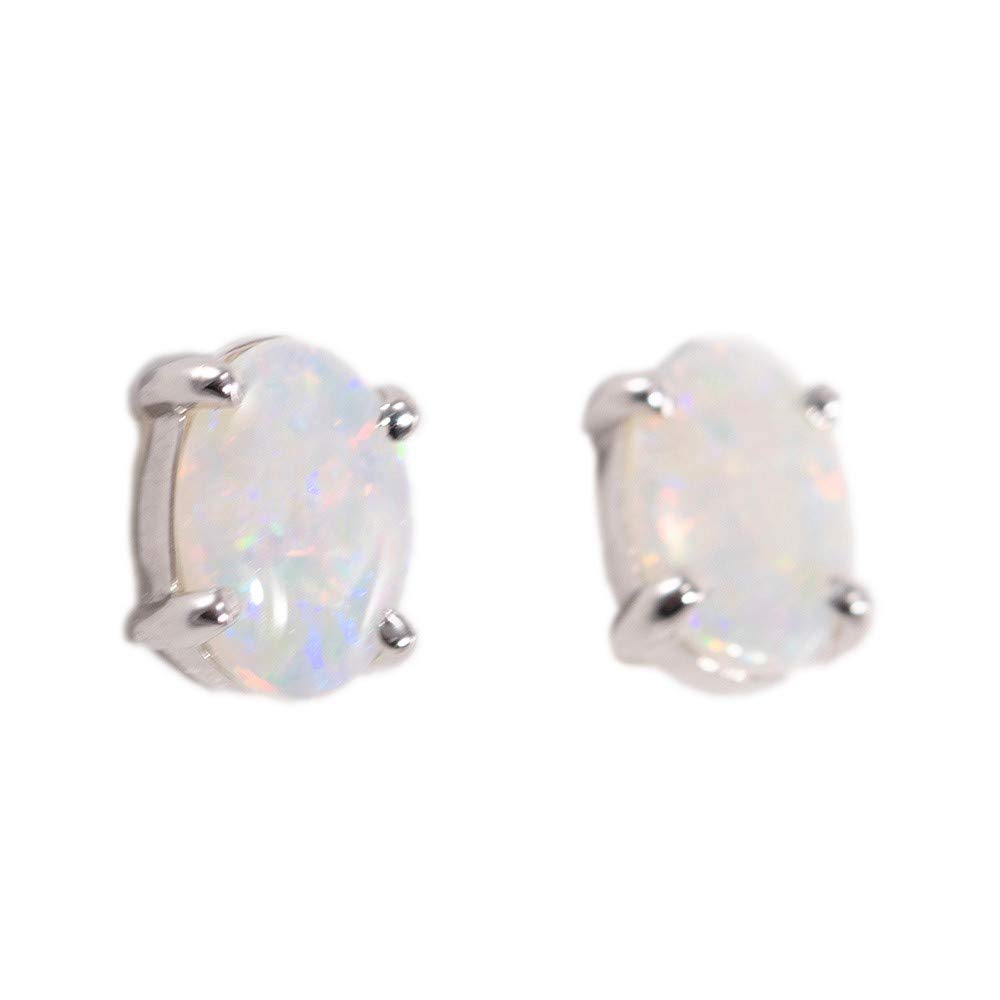 Authentic Australian Opal White Earrings – Handcrafted Jewelry for Women | Perfect for Weddings, Parties & Special Occasions