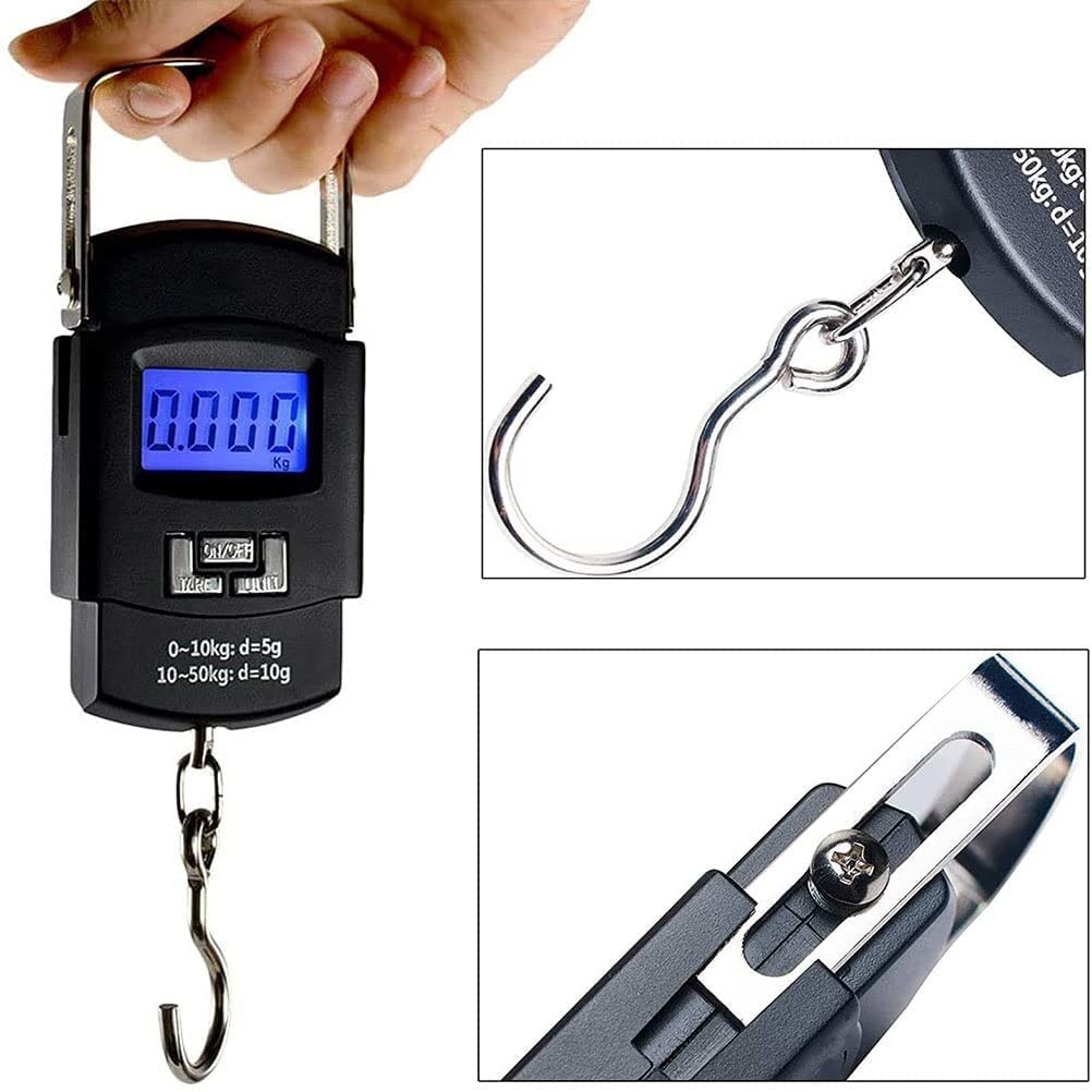 **Portable Digital Luggage Scale - Hanging Baggage Scale for Travel, Suitcases & Backpacks | Perfect for Airports, Family Trips, Shopping & Outdoor Activities (Fishing, Camping, Hiking)**