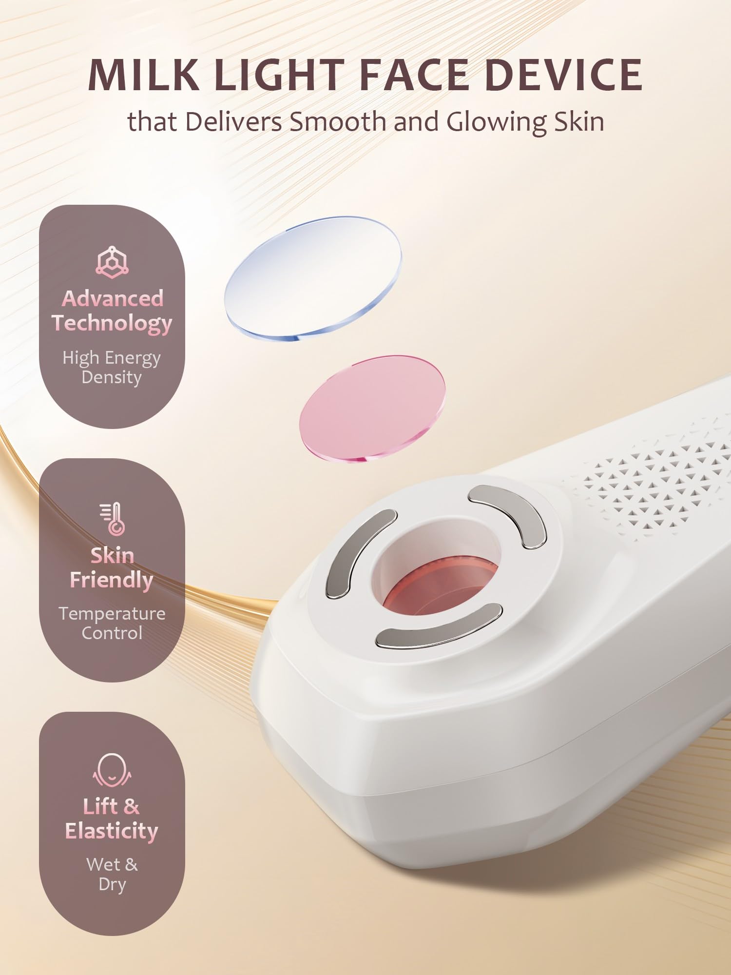 Facial Massager for Face & Neck - Anti-Aging Skin Care Device with Deep Radiance, Reduces Dullness - Perfect Birthday Gift for Women | At-Home Spa & Travel Skincare Essential