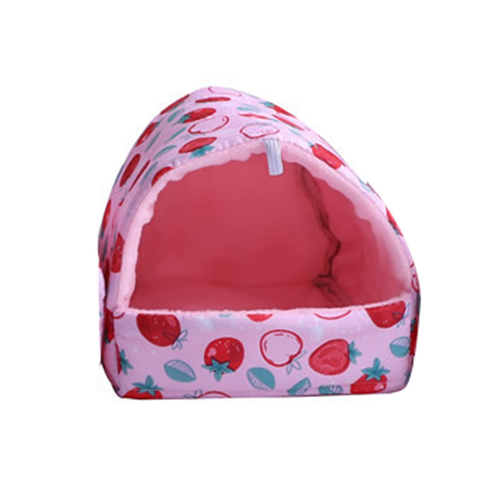 Warm Hamster Bed for Winter - Large Space Pet Nest with Cute Print, Cozy Small Animal House for Hamsters & Squirrels - Perfect for Cage, Playpen or Small Pet Habitat