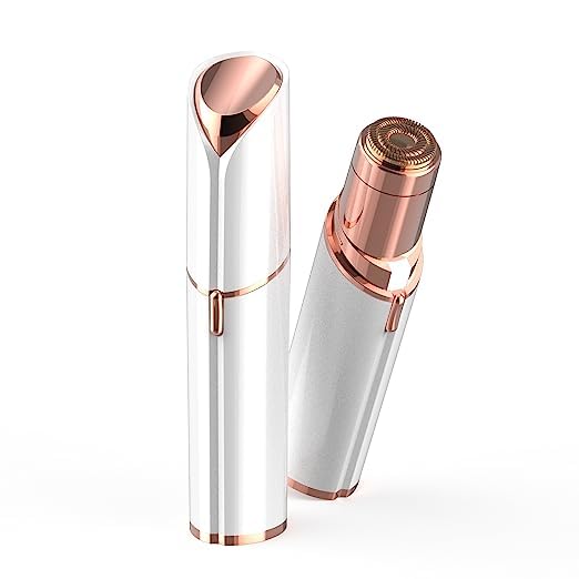 USB Rechargeable Facial Hair Epilator for Women - Painless Hair Remover for Face, Chin, Cheeks & Eyebrows - Portable Lipstick-Shaped Design - Perfect for Travel, Home Use & Quick Touch-Ups