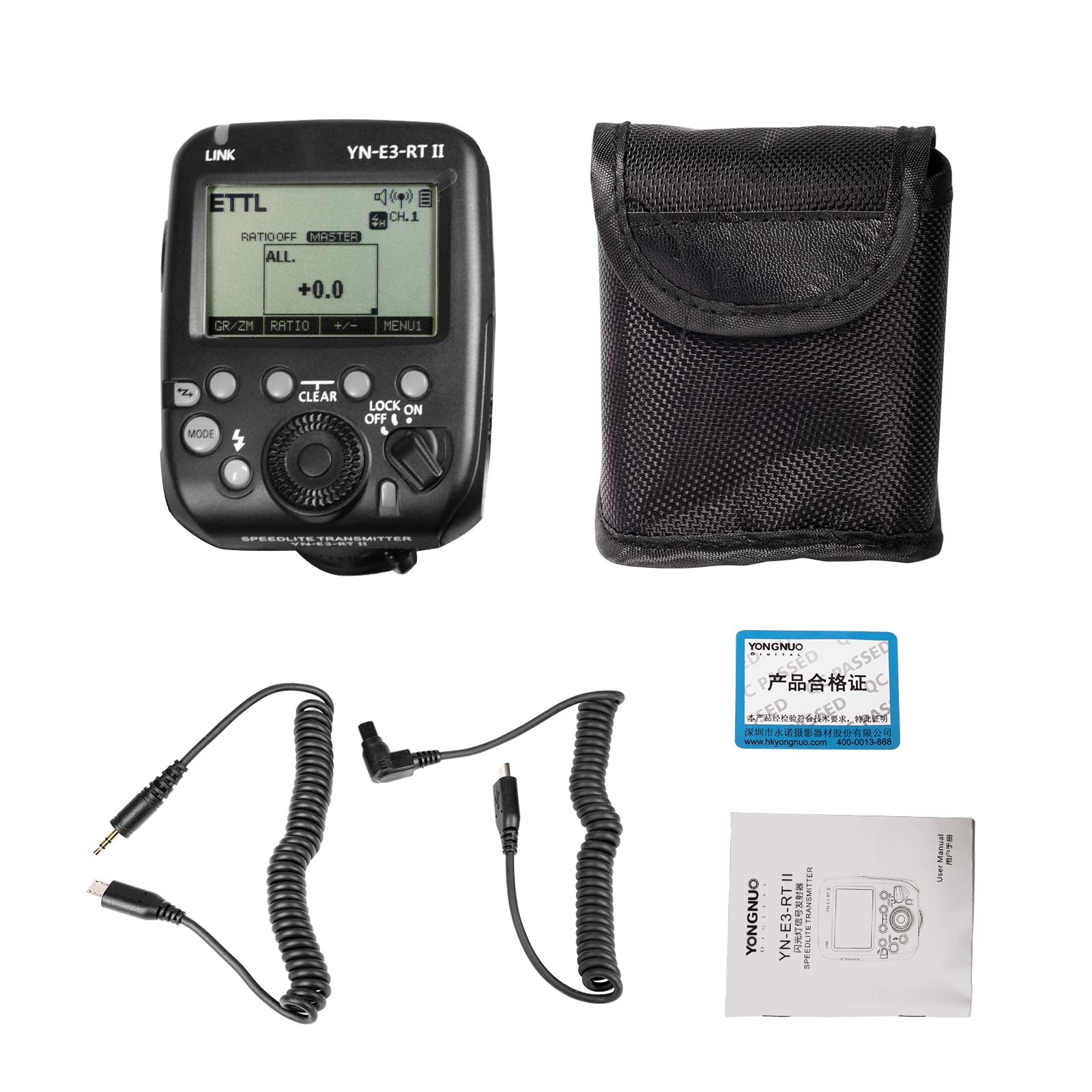 YONGNUO YN-E3-RT II Wireless Flash Trigger & TTL Transmitter for Canon Speedlites - Compatible with ST-E3-RT, 600EX-RT(II), YN968EX-RT, YN600EX-RT(II), YN686EX-RT | Perfect for Studio Photography & Outdoor Flash Shooting