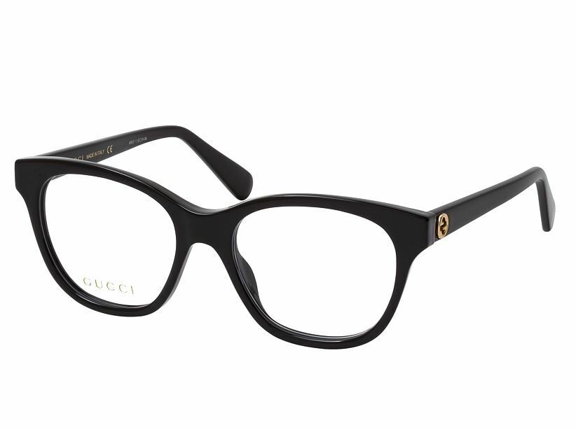 Gucci GG 0923O 001 Black Square Women's Eyeglasses with Interlocking Logo – Stylish Designer Frames for Women, Perfect for Work, Reading & Fashion Accessories