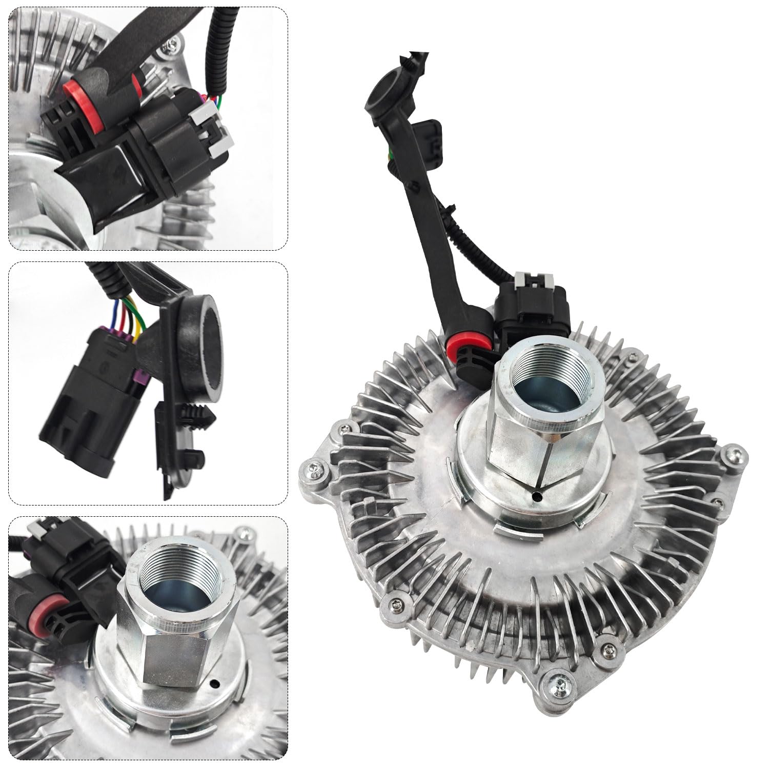 Heavy Duty Engine Cooling Fan Clutch Assembly Replacement for Chevy Silverado 2500 HD/3500 HD & GMC Sierra 2500/3500 HD 6.6L (2017-2019) - OEM# 84013368 - Perfect for Off-Roading, Towing & Extreme Weather Conditions