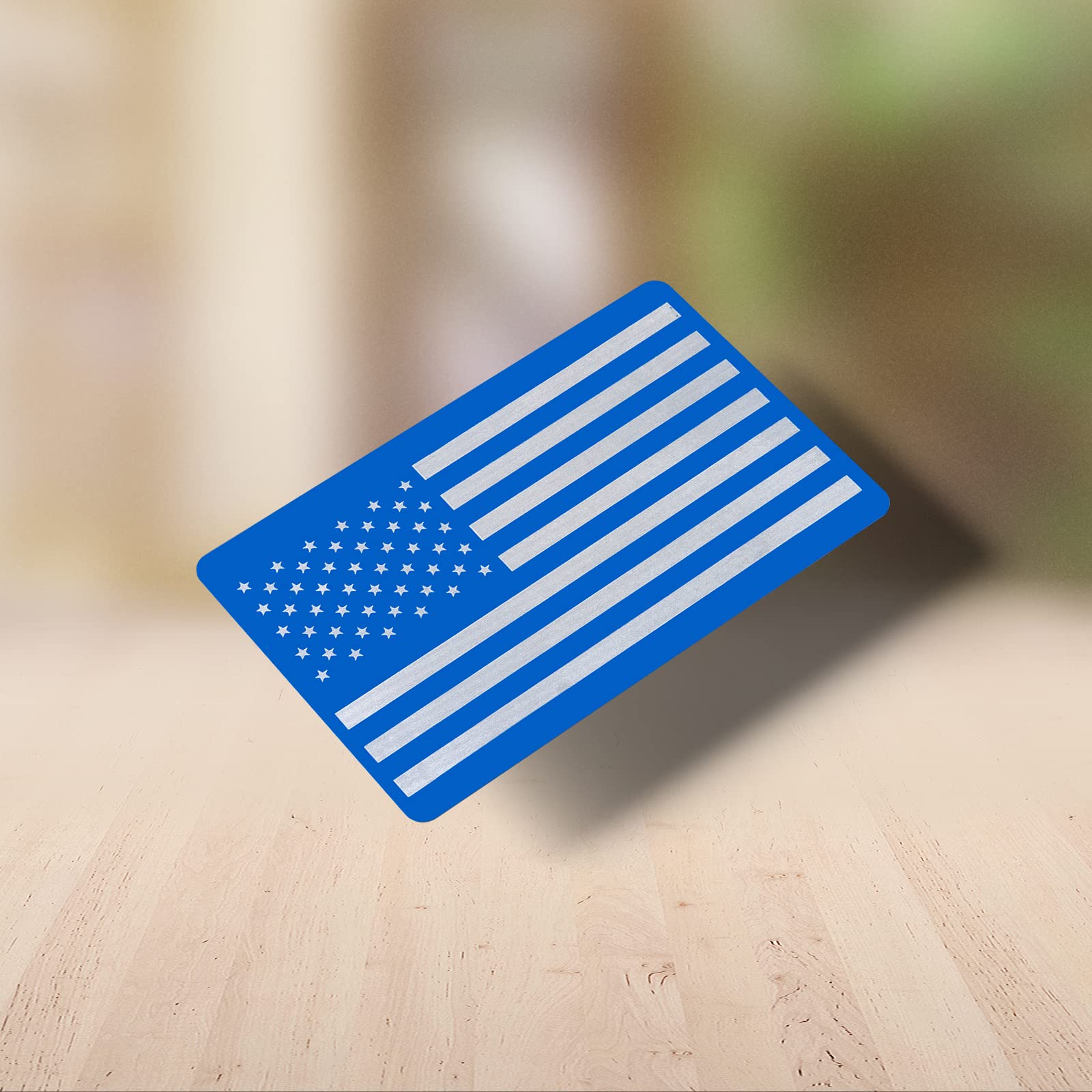5 PCS Blue Metal Miranda Warning Card with American Flag - Laser Engraved Law Enforcement Insert Card - Perfect for Police Officers, Lawyers & Collectors (Gift Idea for Legal Professionals & Patriotic Decor)