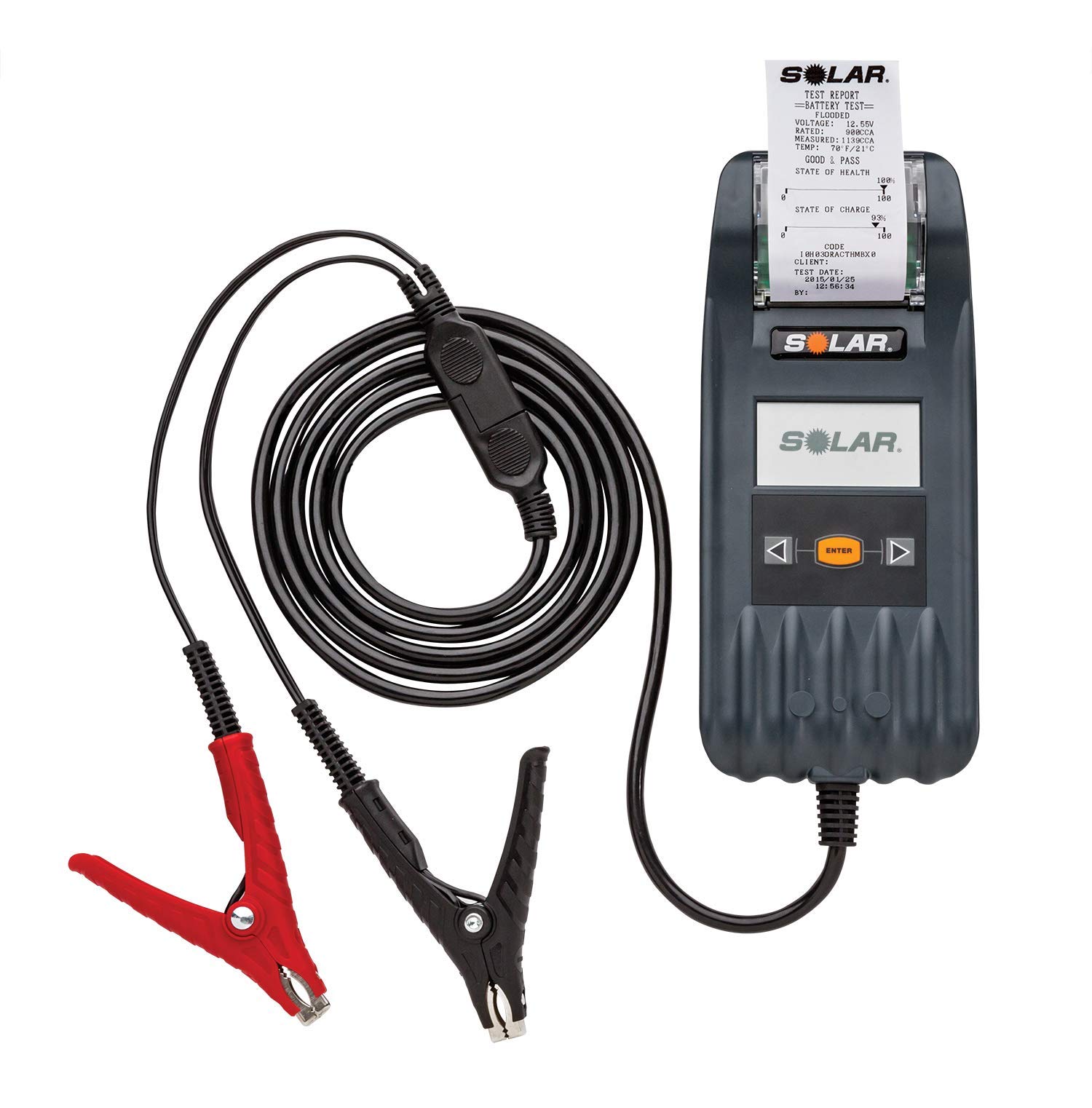 Clore Automotive SOLAR BA327 20-2000 CCA Digital Battery Tester with Printer - Professional Car & Truck Battery Diagnostic Tool for Home Mechanics & Auto Shops - Perfect for Vehicle Maintenance & Electrical System Testing