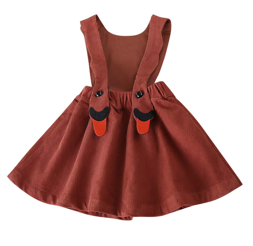 FONMA Baby Toddler Girls Corduroy Swan Print Party Dress - Elegant Pageant Princess Outfit for Special Occasions & Photo Shoots