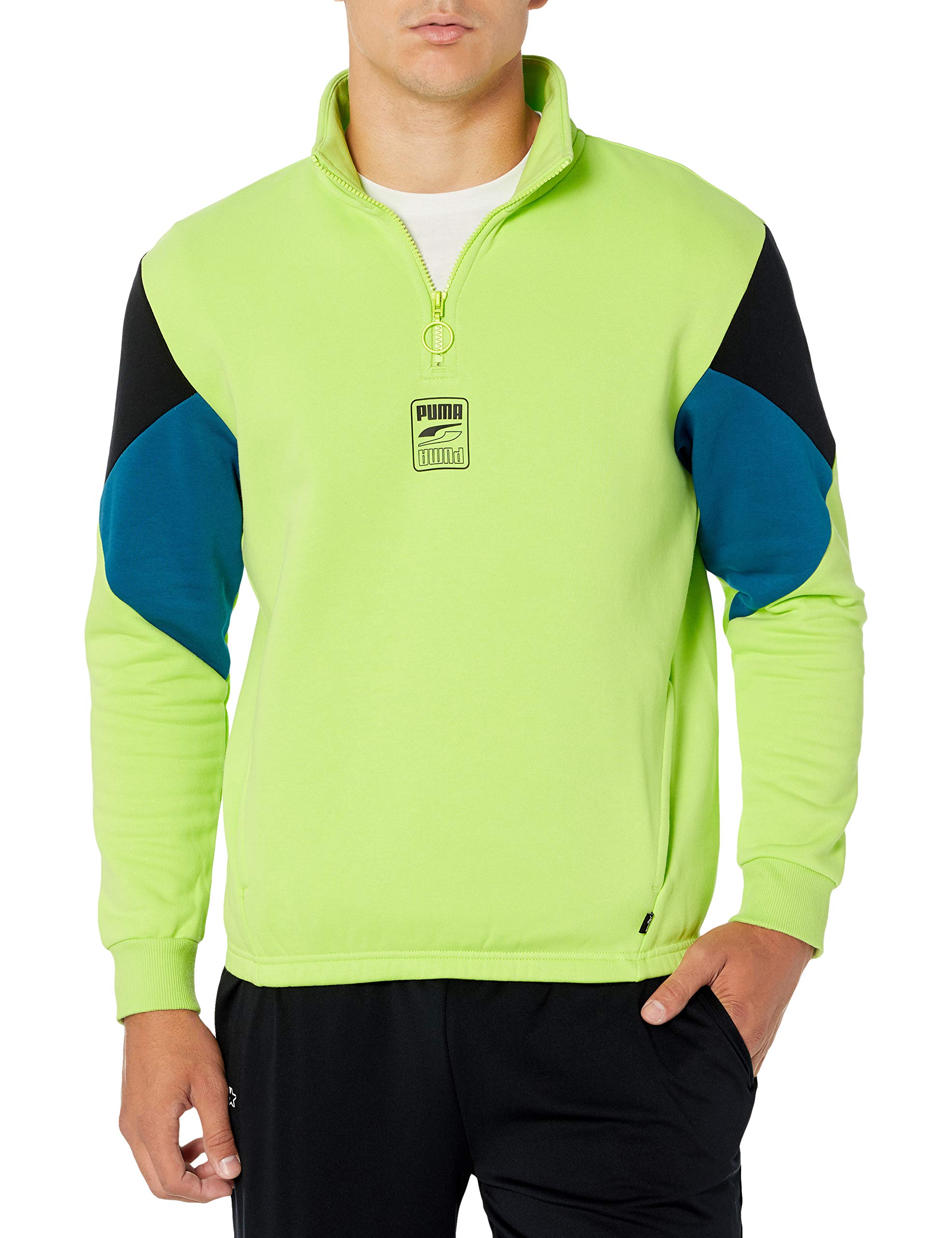 PUMA Men's Rebel Fleece Half Zip Pullover - Lightweight Athletic Hoodie for Running, Gym & Casual Wear | Comfortable Streetwear for Men