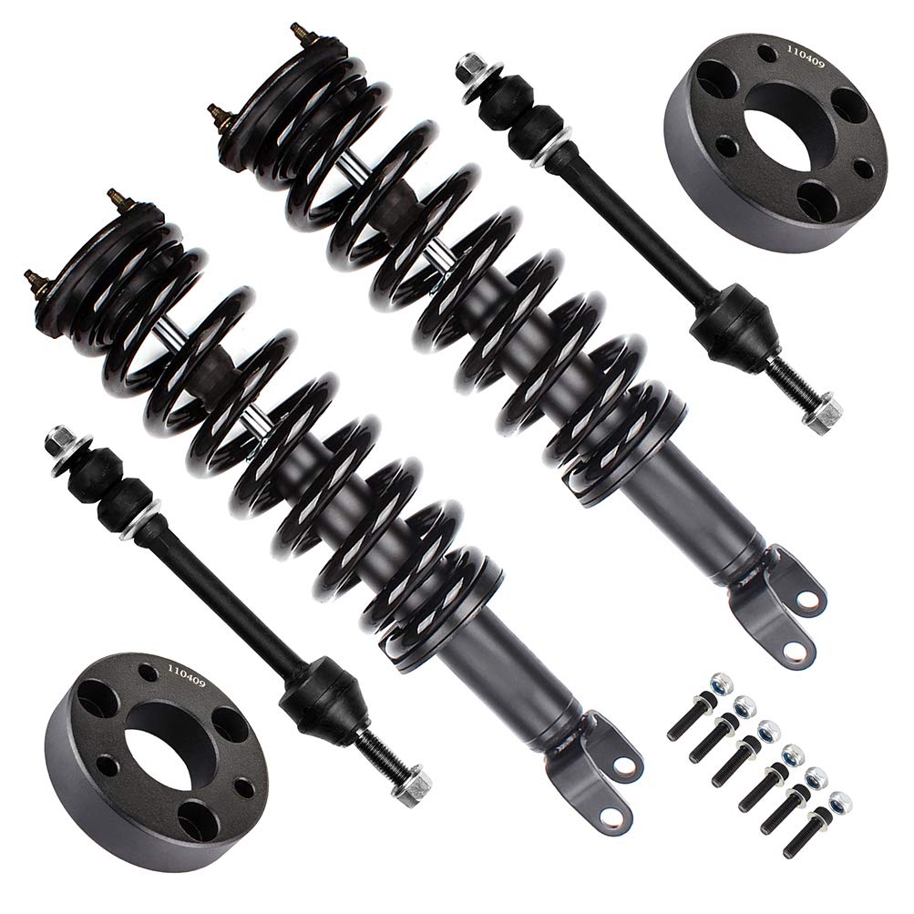 SCITOO 6-Piece Front Suspension Leveling Lift Kit with Sway Bar Links, Struts, and Shocks - Complete Assembly for 2006-2008 Dodge Ram 1500 (171111 F K80894) | Off-Road Upgrade & Smooth Ride Solution