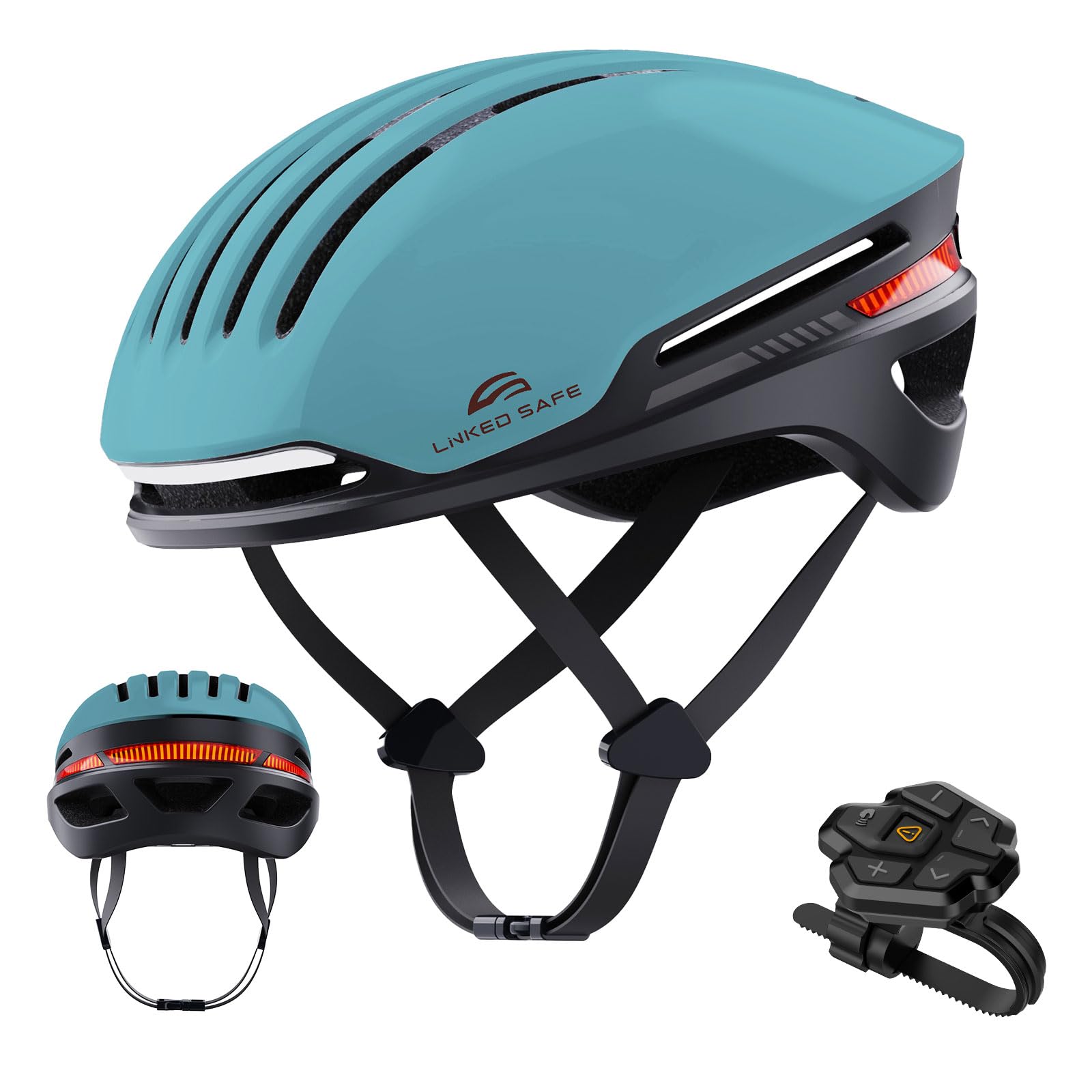 Smart Bike Helmet with Bluetooth & Built-in Speakers - LED Turn Signals, Auto Brake Blinker & Remote Control - Cycling Safety Gear for Men & Women - Perfect for Commuting, Road Biking & Urban Cycling