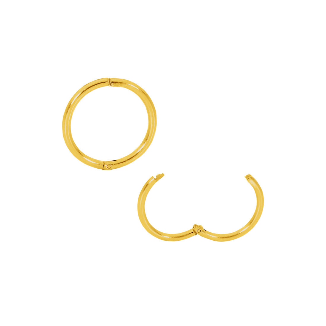 8mm Gold Hoop Earrings for Women - Hypoallergenic Sleeper Hoops for Everyday Wear, Gifts, and Special Occasions