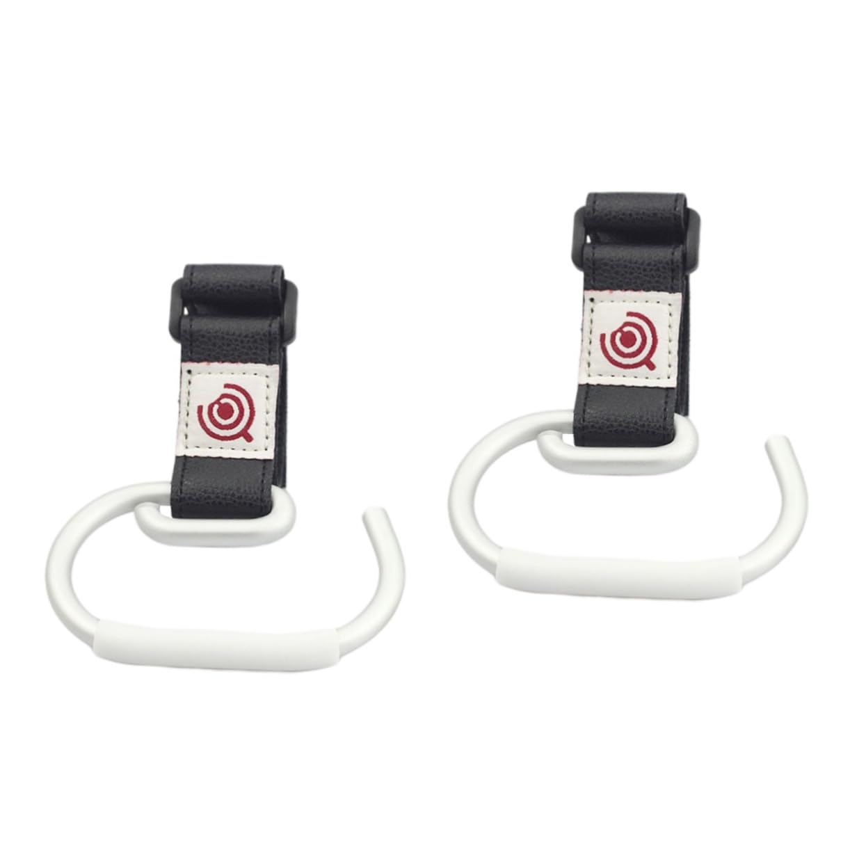 VICASKY 2-Pack Stroller Hooks - Heavy Duty Stroller Clips & Hangers for Diaper Bags, Shopping Bags - Silver Stroller Accessories for Baby Carriers & Travel (Perfect for Moms, Grocery Shopping & Outings)