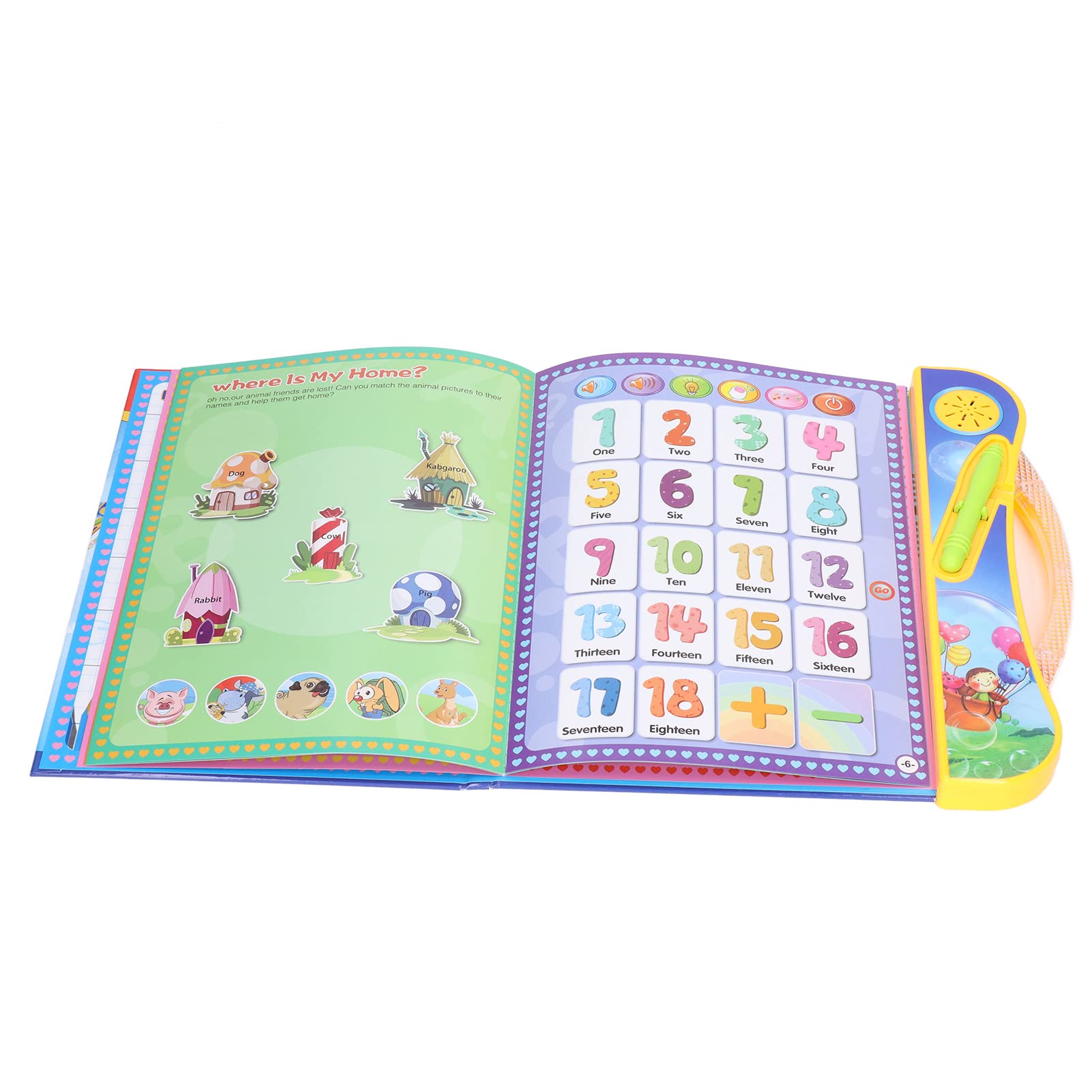 Kids Learning Machine with 10 Educational Templates - Multifunctional Reading Book Device with Pen, Chalk & Eraser for Early Childhood Education | Perfect for Homeschooling & Classroom Learning Activities