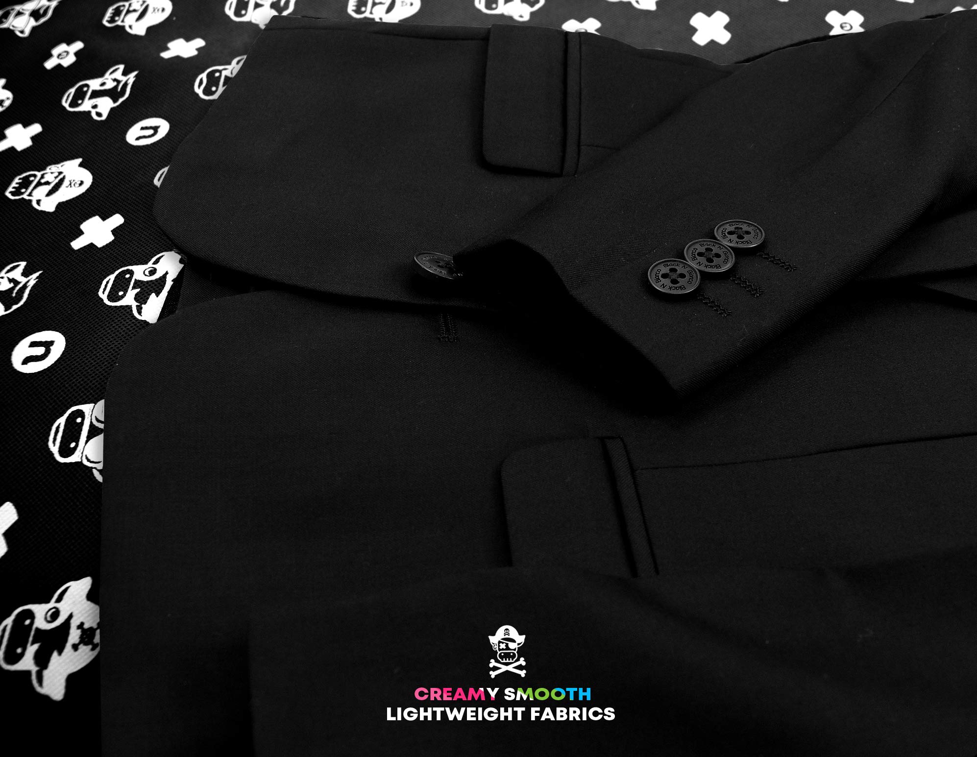 Black n Bianco Boys' First Class Slim Fit Suits - Lightweight Blazer & Pants Set for Formal Occasions | Perfect for Weddings, School Photos & Special Events | Presented by Baby Muffin