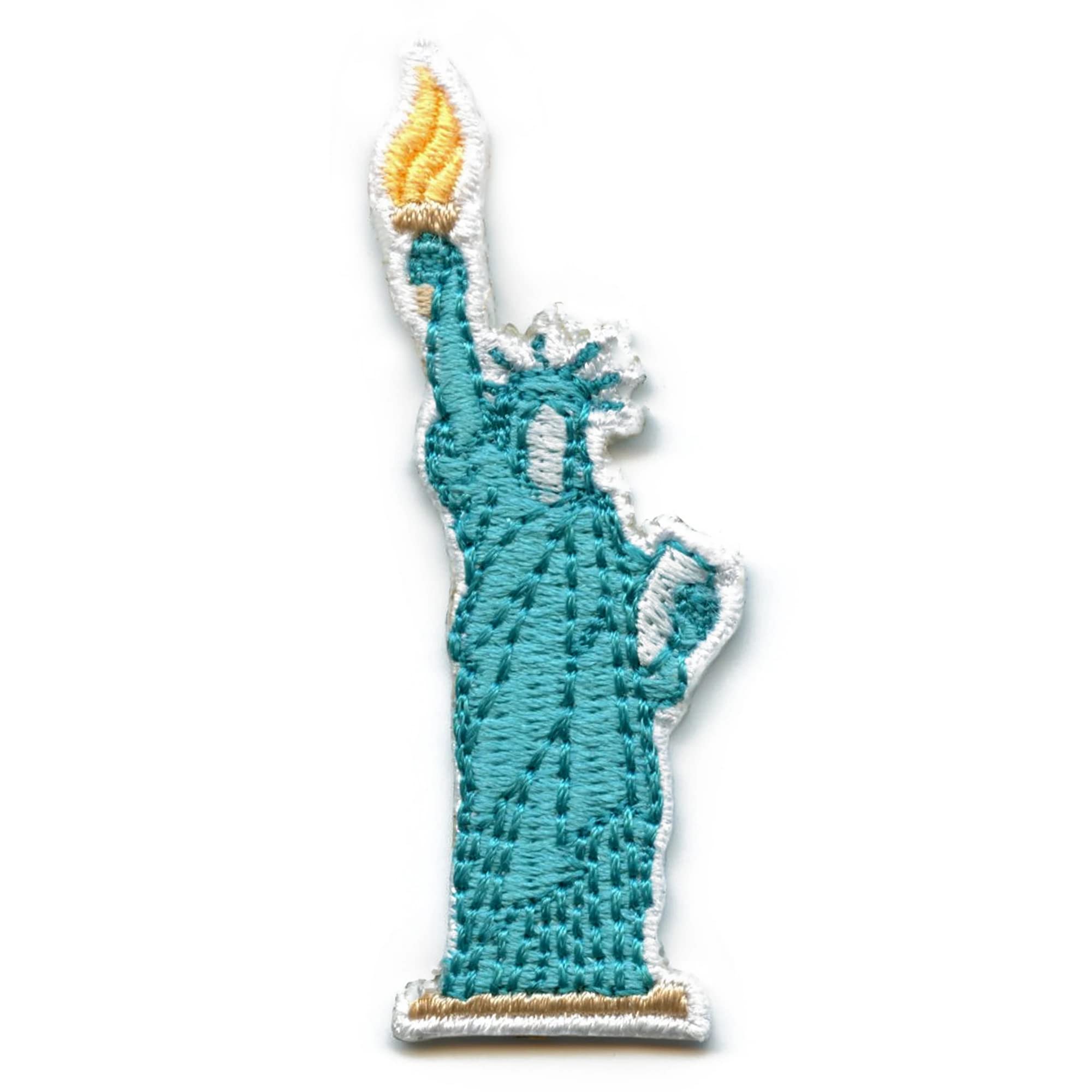 Liberty Statue Hat Patch - Embroidered Iron On Applique for DIY Clothing & Accessories | Perfect for Caps, Jackets, Bags & Costume Design