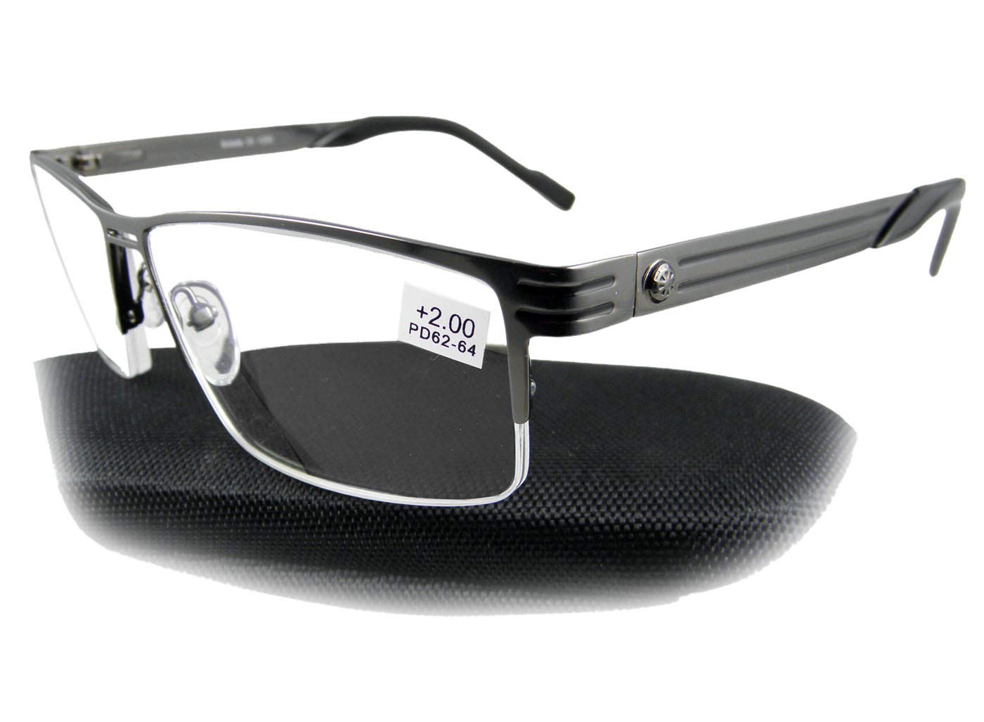 Circleperson Men's Reading Glasses with Metal Frame & Spring Hinges - Lightweight Comfort for Reading, Computer Use & Office Work