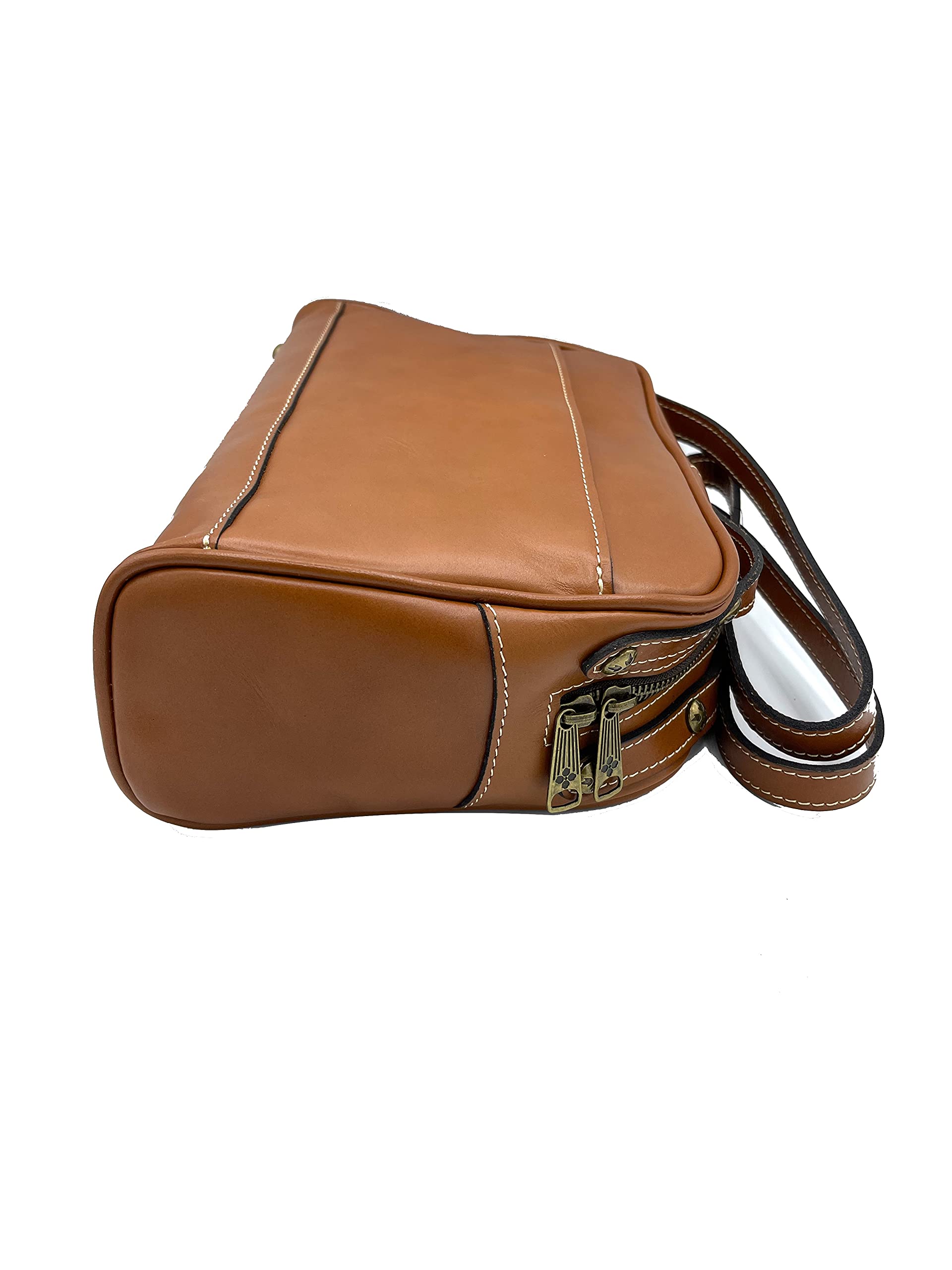Patricia Nash Genuine Leather Manali Satchel Shoulder Bag for Women - Tan Crossbody Purse - Perfect for Work, Travel & Everyday Use