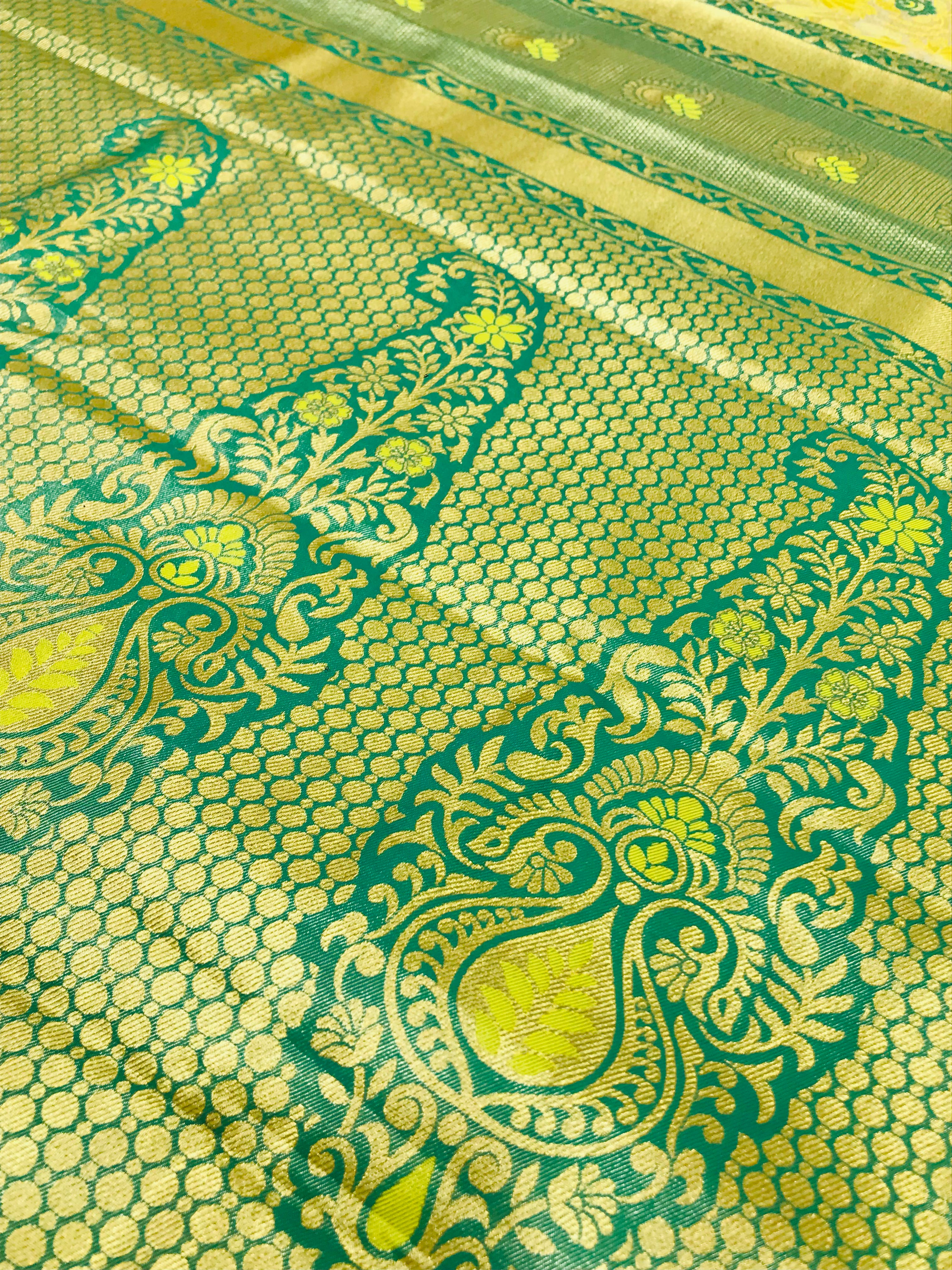 Elegant Yellow Kanchi Silk Saree with Zari Work for Women - SilkMark Certified | Perfect for Weddings, Festivals & Special Occasions