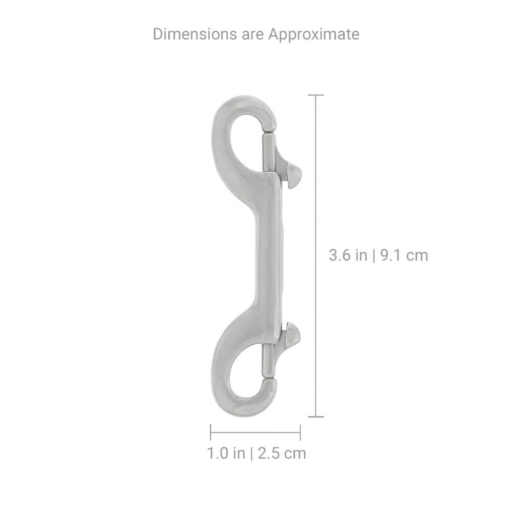 OTA Sports Stainless Steel Double Eye Small Sliding Bolt Snap 3.6 Inch (9.1cm) - Heavy Duty Marine Hardware for Sailboats, Kayaks & Outdoor Gear