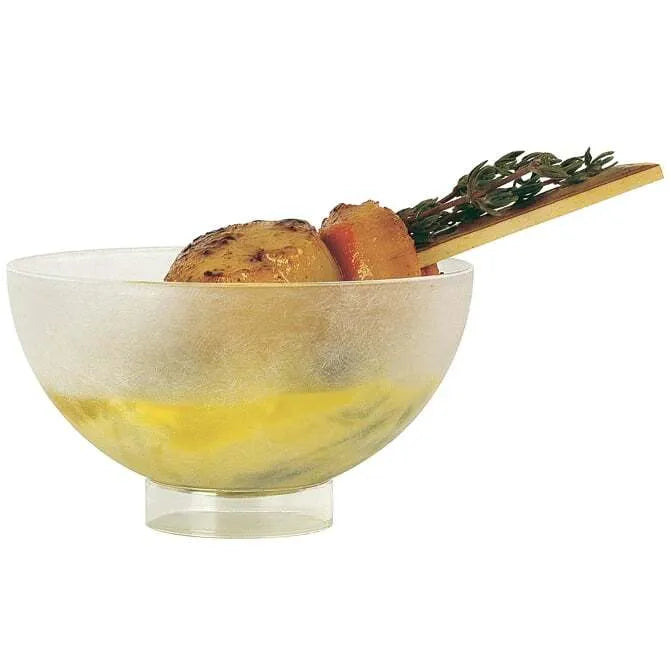 Comatec Sferik Mini Bowl Frosted - 200 Pack of Small Plastic Bowls for Snacks, Desserts, Party Serving | Perfect for Home, Office, Picnics & Events