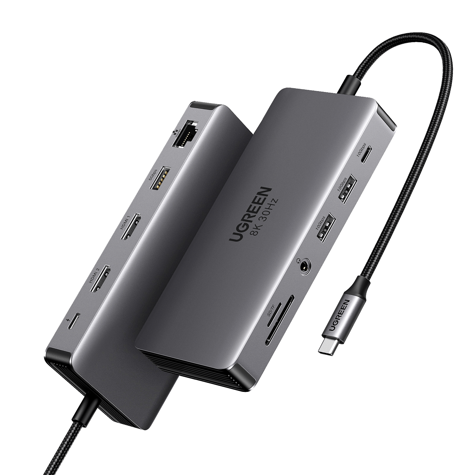 UGREEN Revodok Pro 211 11-in-1 USB C Hub with 4K HDMI, 100W PD, SD/TF Card Reader - Perfect for MacBook Pro/Air, iPad Pro, and Windows Laptops - Ideal for Home Office, Video Editing, and Gaming