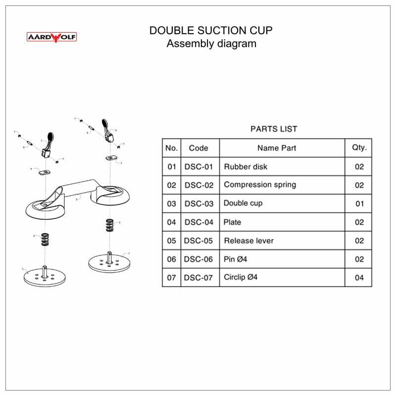 Aardwolf Double Suction Cup - Strong Hold Shower Caddy, Bathroom Organizer for Shampoo, Soap & Razor - Perfect for Showers, Bathrooms & Dorm Rooms