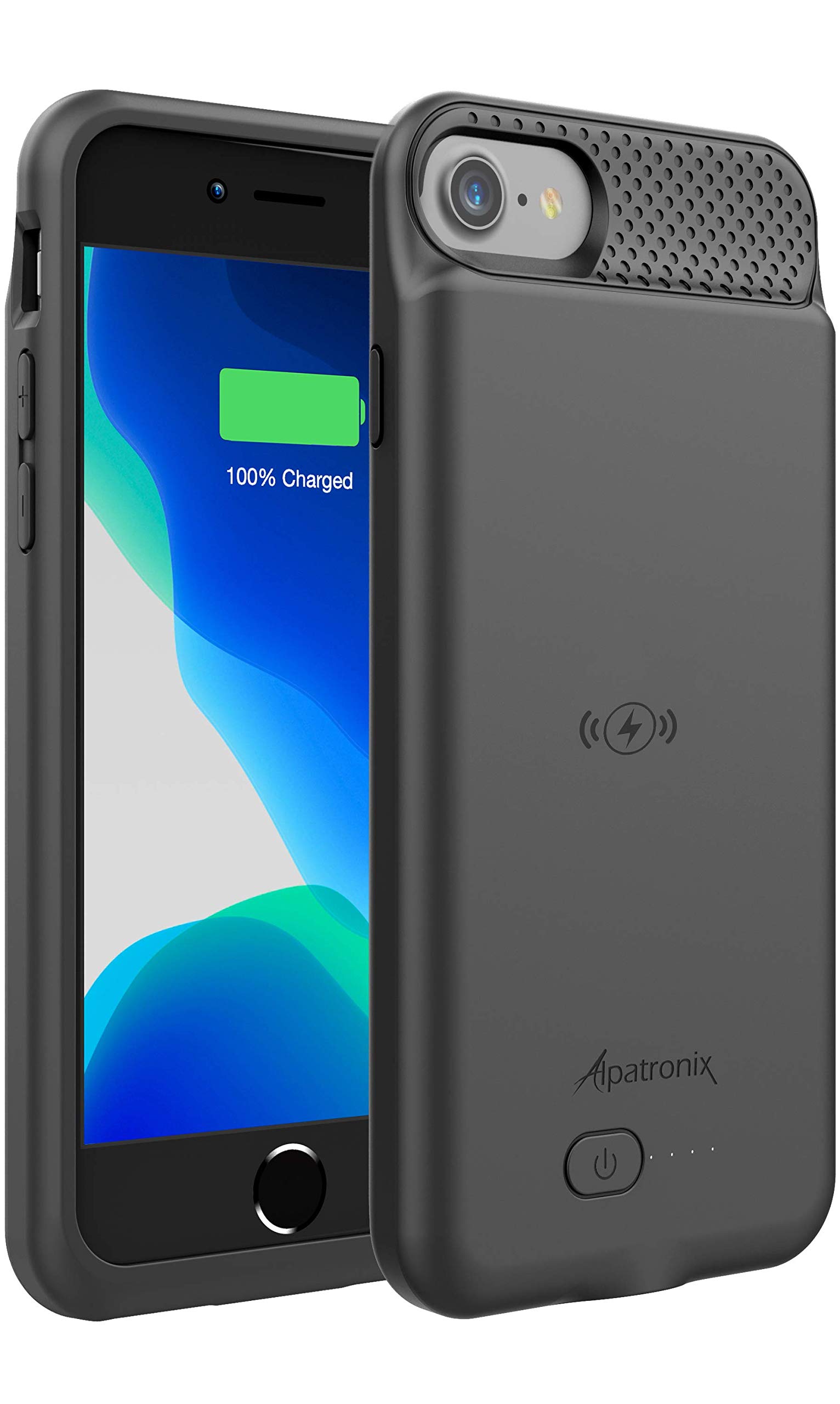 Alpatronix 6000mAh Slim Battery Case for iPhone SE 3rd Gen 2022/SE 2nd Gen 2020, iPhone 8/7/6S/6 - Protective Charging Case with Wireless Charging & Lightning Input (4.7-inch) | Perfect for Travel, Work & Outdoor Activities