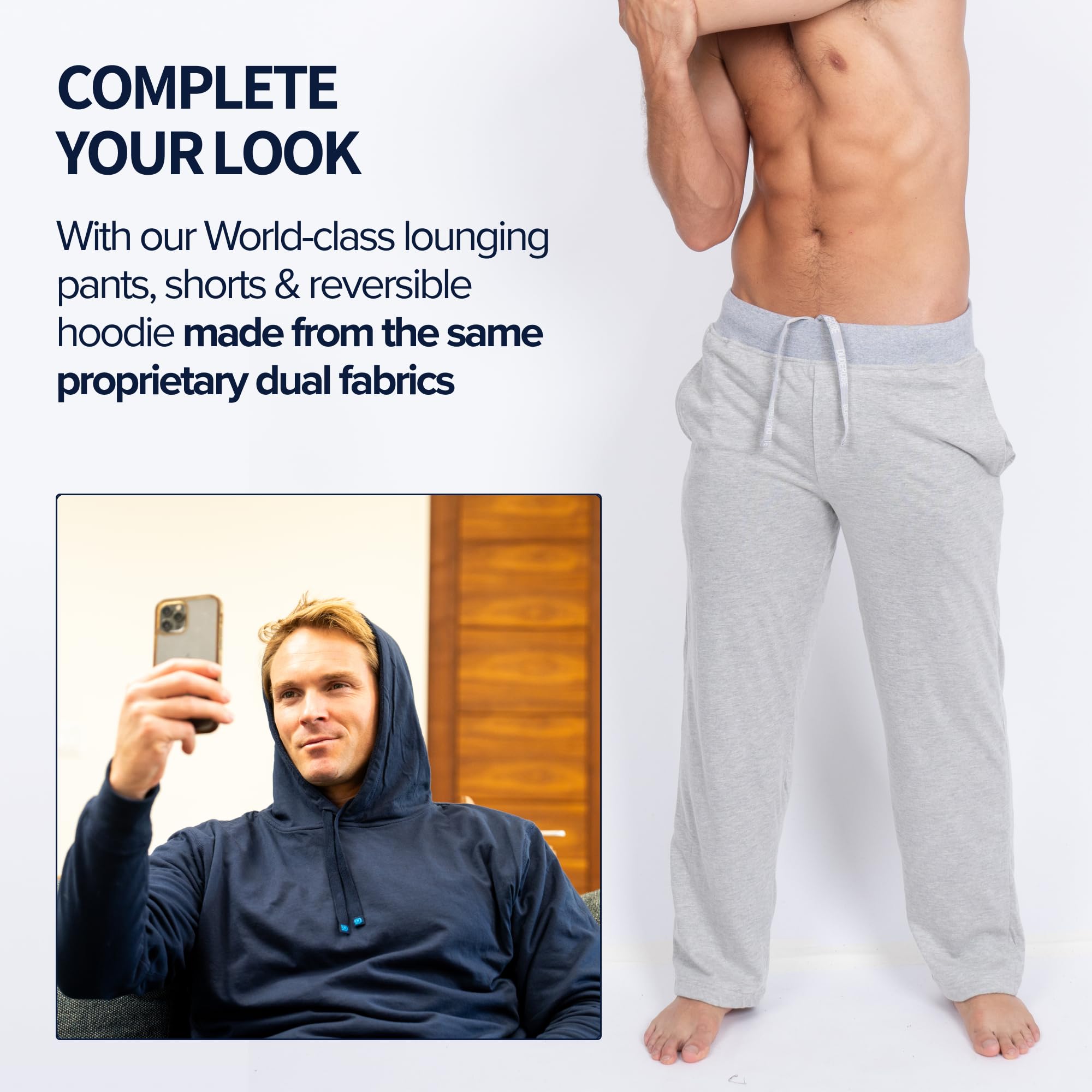 DudeRobe Men's Hooded Bathrobe with Pockets - Soft & Absorbent Cotton Robe for After Shower, Spa, Lounging at Home | Shark Tank Featured Product