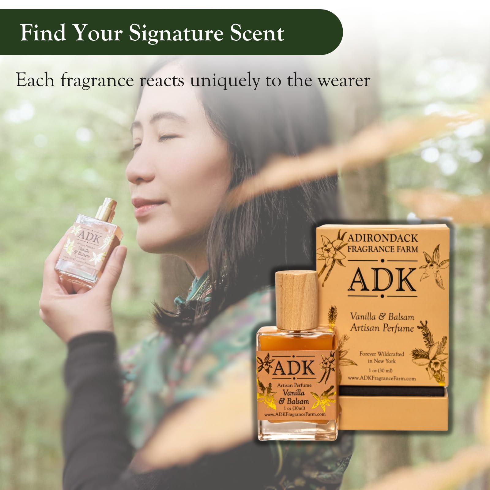 ADK Vanilla Balsam Botanical Perfume Spray 1 oz (30 mL) - Natural Hypoallergenic & Clean Fragrance for Women & Men with Pine, Bergamot, Vanilla, Balsam & Amber Notes | Perfect for Daily Wear, Date Nights & Special Occasions