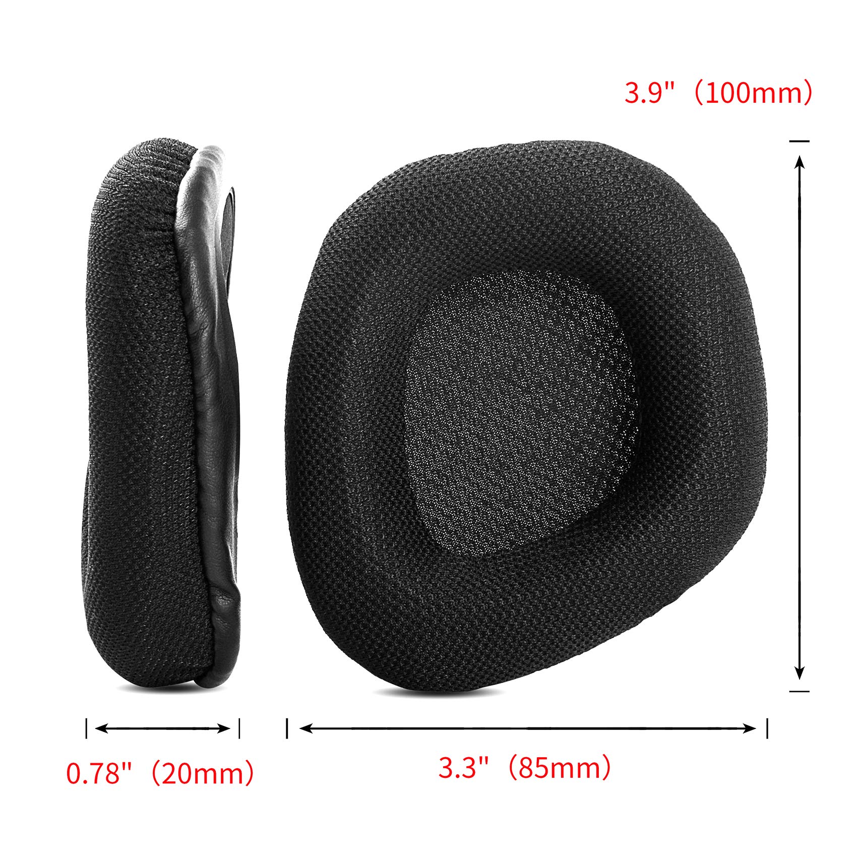 Replacement Ear Pads for Corsair Void RGB PRO 7.1 Headset - Soft Foam Cushion Earpads (Black) - Perfect for Gaming, Music & Long Wear Comfort