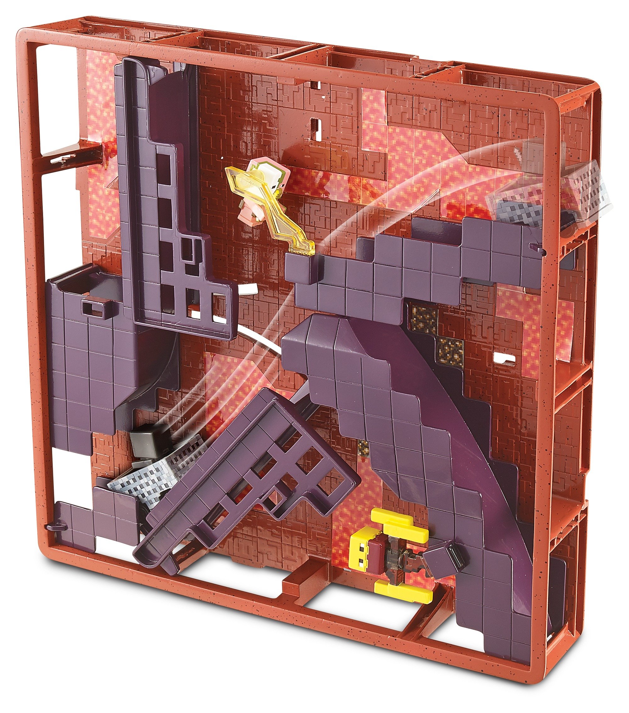 Hot Wheels Minecraft Track Blocks Nether Fortress Playset - Build & Race Toy for Kids, Collectible Die-Cast Cars with Minecraft Theme - Perfect for Creative Play, Birthday Gifts & Collector Displays