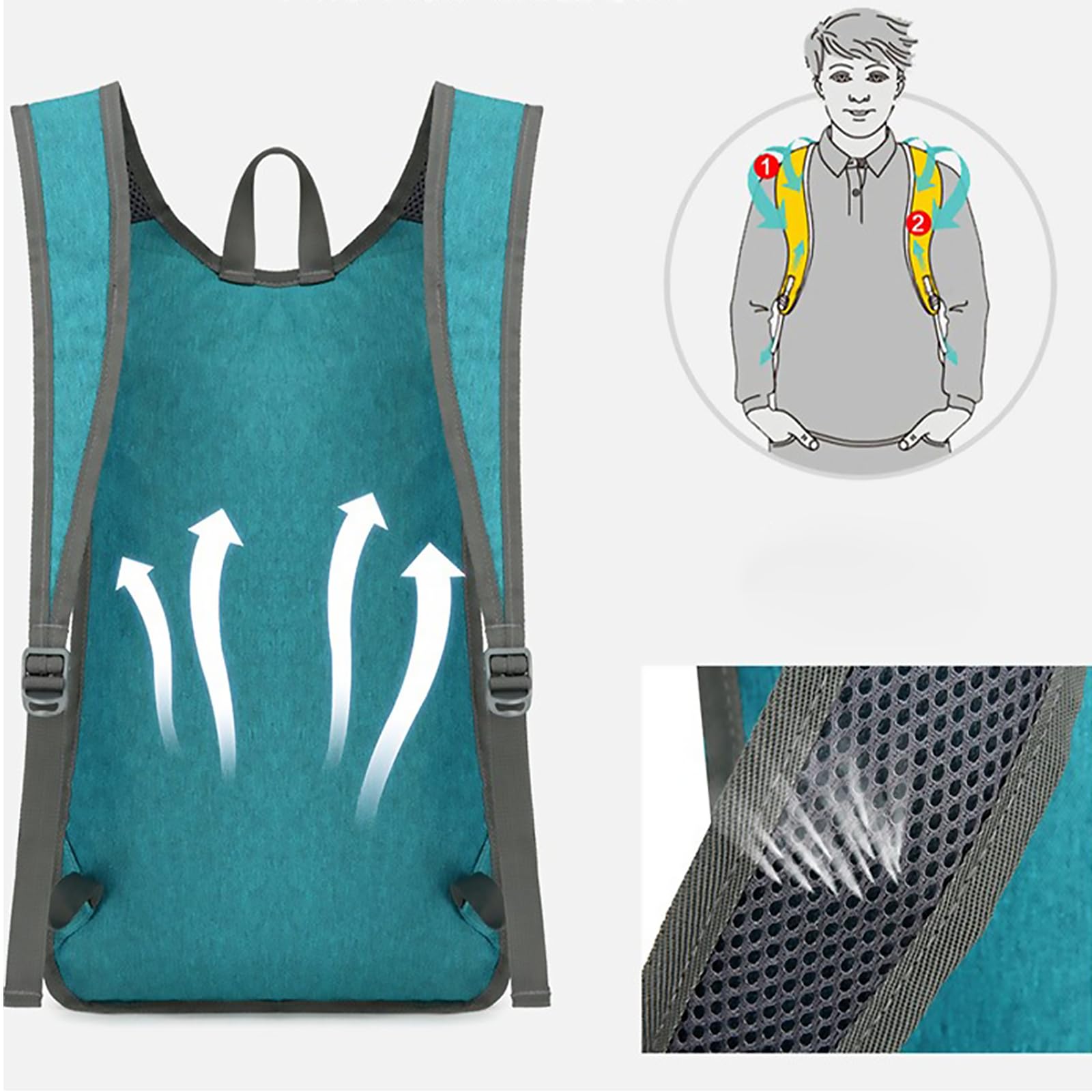 Foldable Lightweight Travel Backpack - Waterproof Packable Hiking Backpack for Women & Men - Compact Daypack for Camping, Beach, Gym, Running & Outdoor Activities | Perfect for Travel Essentials & Daily Commute