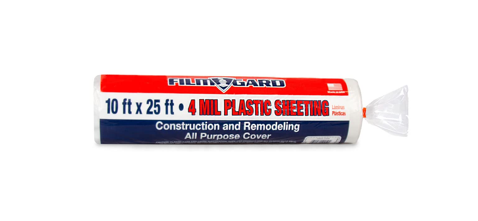 Clear Plastic Sheeting 10x25ft 4mil - DIY, Construction & Weather Protection