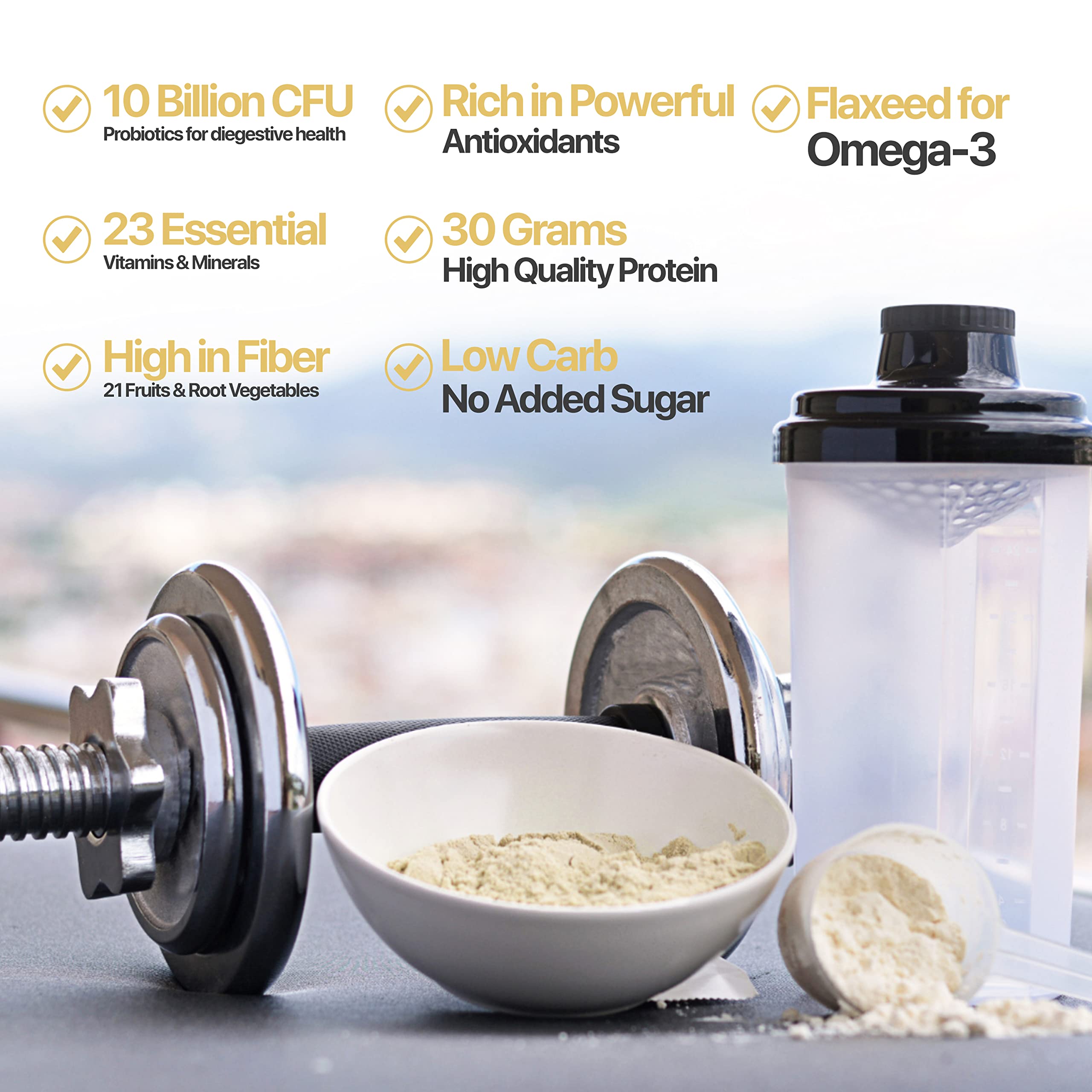CleanShake Ultra-Premium Protein Shake - Organic Whey Protein Powder with 21 Superfoods, 23 Vitamins & Minerals | Non-GMO, rBGH-Free Grass Fed Whey | Informed Protein Certified | Perfect for Post-Workout Recovery & Healthy Meal Replacement