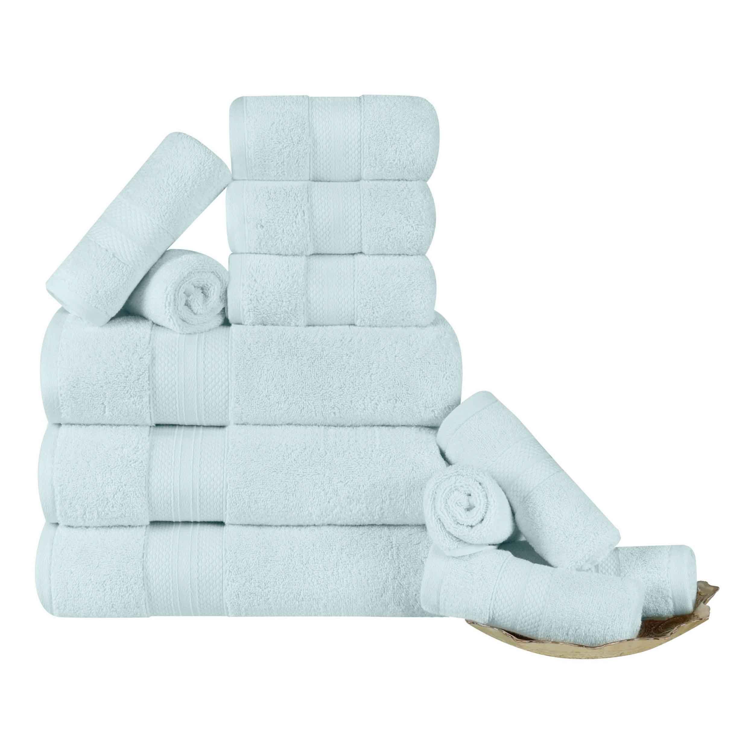 Premium 12-Piece Ultra Plush Turkish Cotton Towel Set - Highly Absorbent, Soft & Luxurious Bath Towels for Spa, Gym, Beach & Home Use