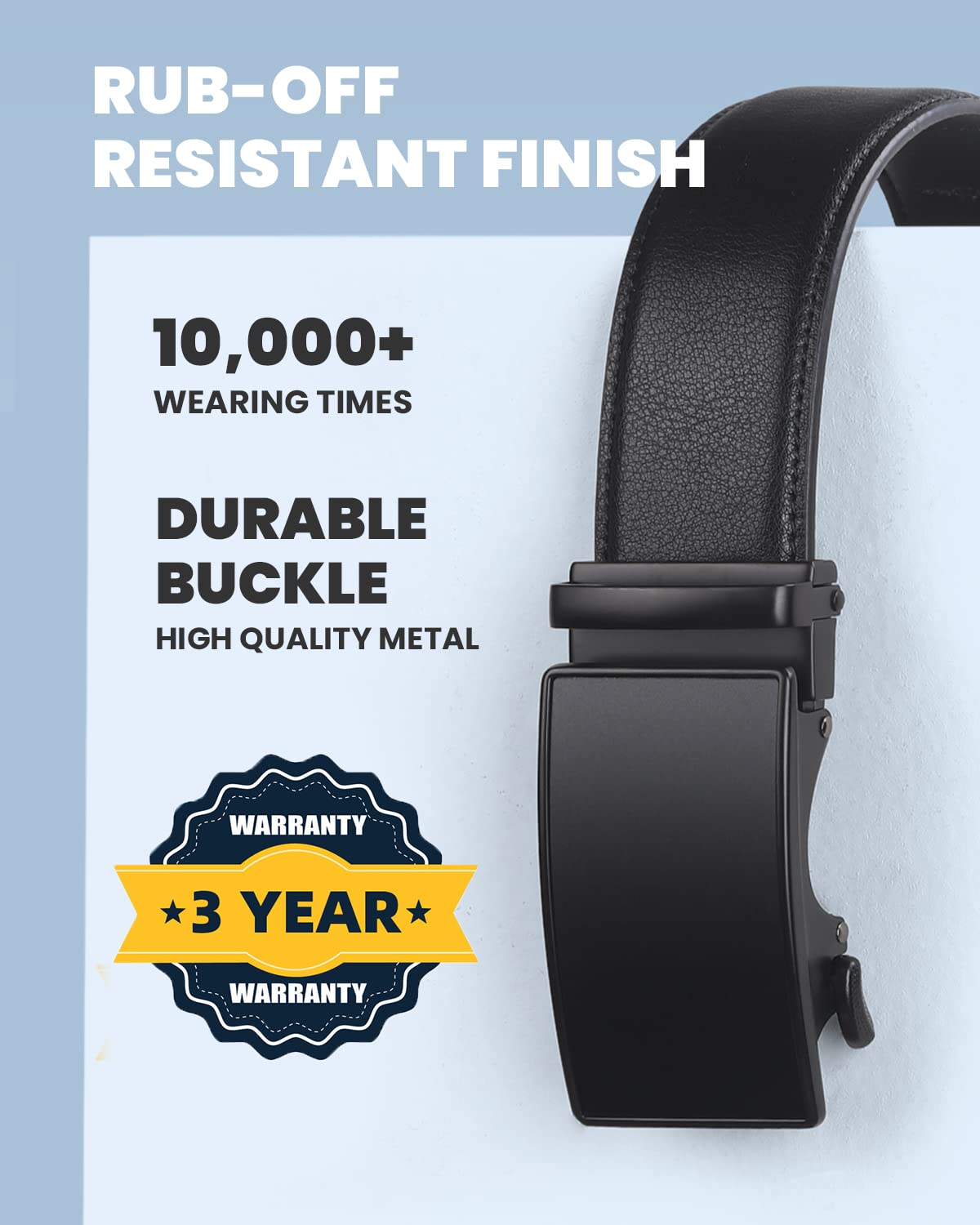 Premium Men's Ratchet Dress Belt - 1 3/8