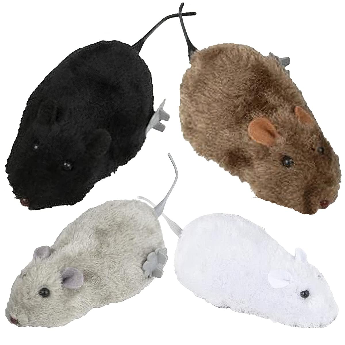 ArtCreativity Wind Up Mouse Toys - 4 Pack Colorful Mechanical Prank Toys for Kids, No Batteries Needed | Fun Party Favors, Goody Bag Fillers for Boys & Girls | Perfect for Birthday Parties, Classroom Rewards & Easter Egg Hunt Prizes